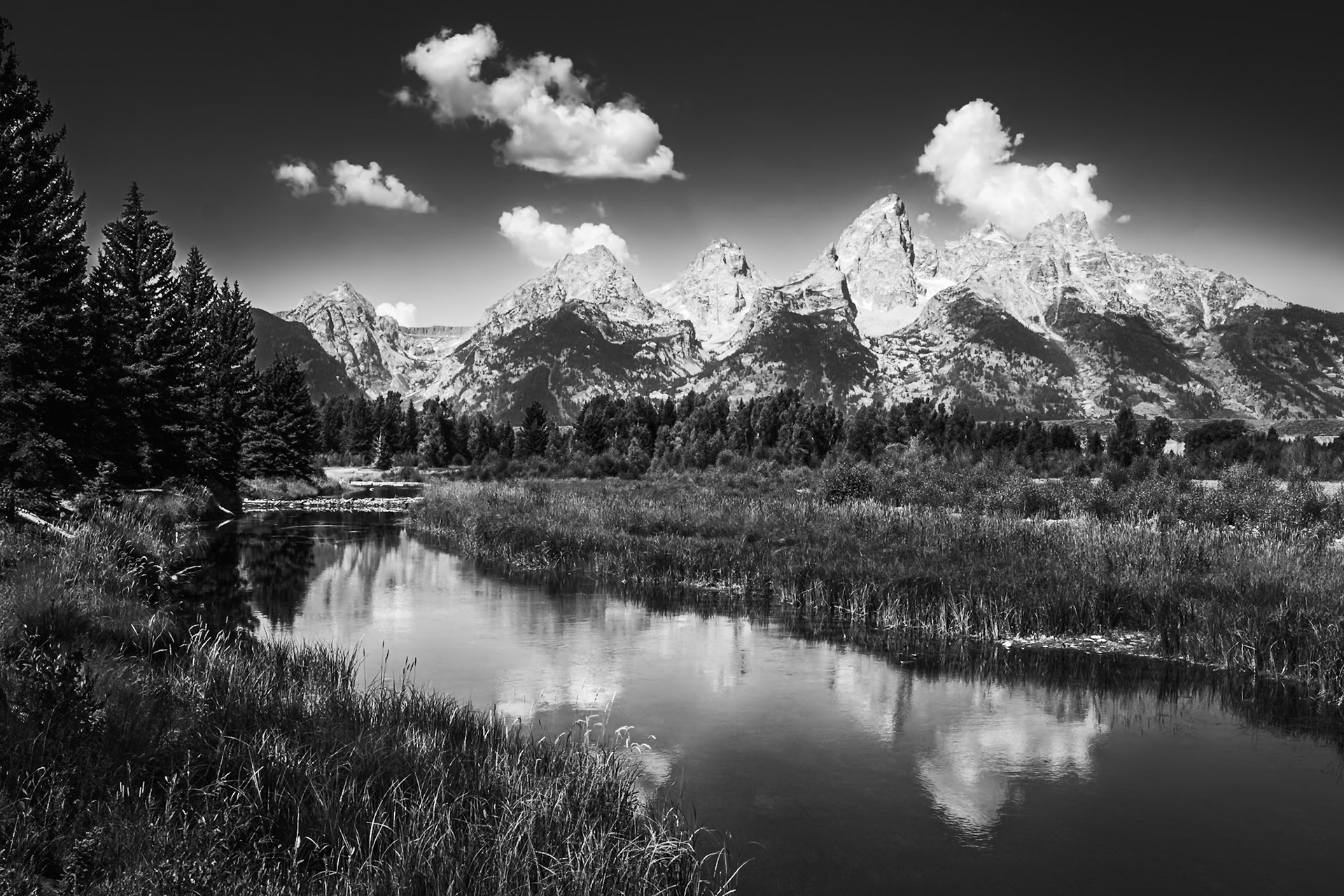 Grand Tetons - The River and the Mountains (2:3)