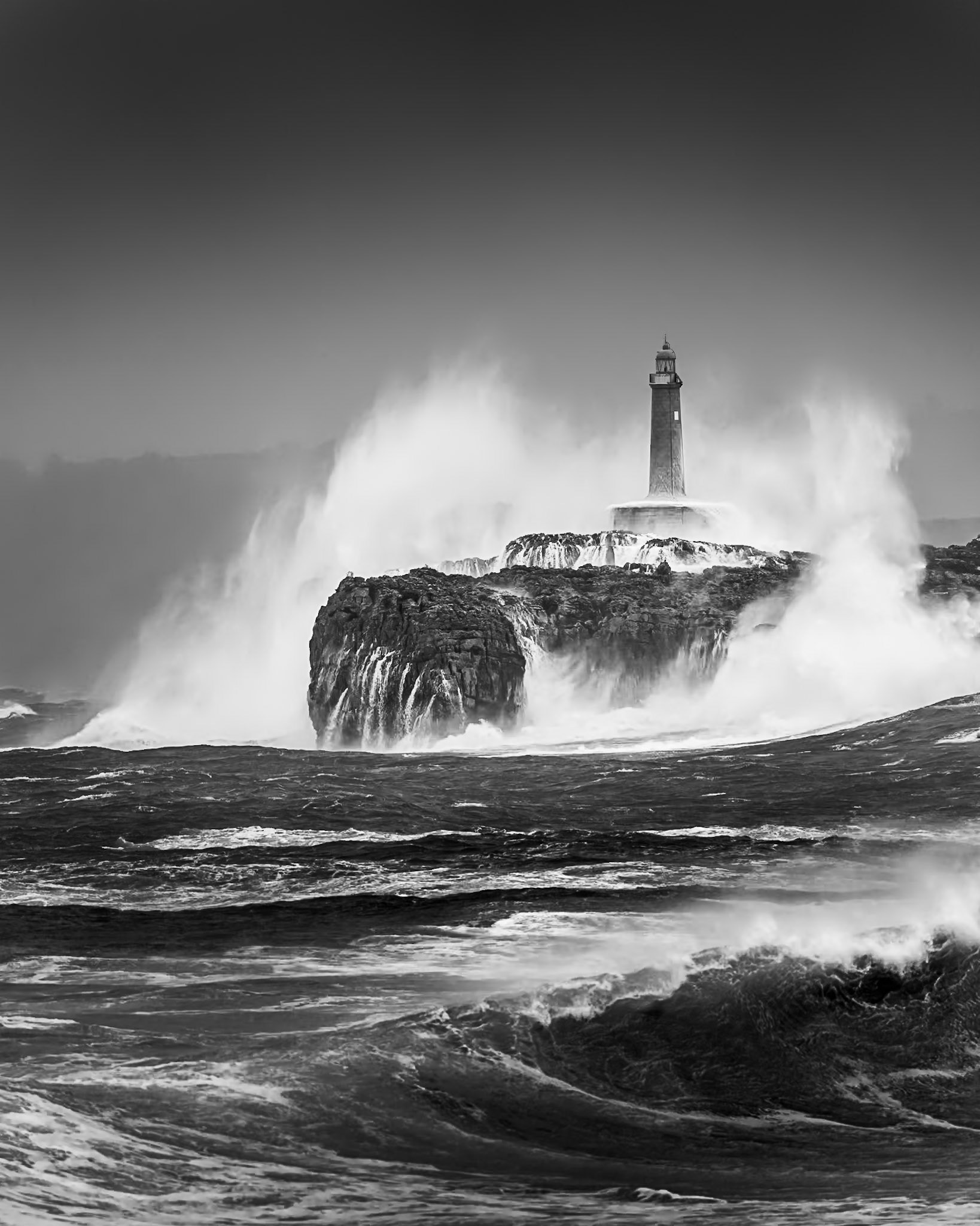 Mouro Island Lighthouse - After the Big Wave (5:4)