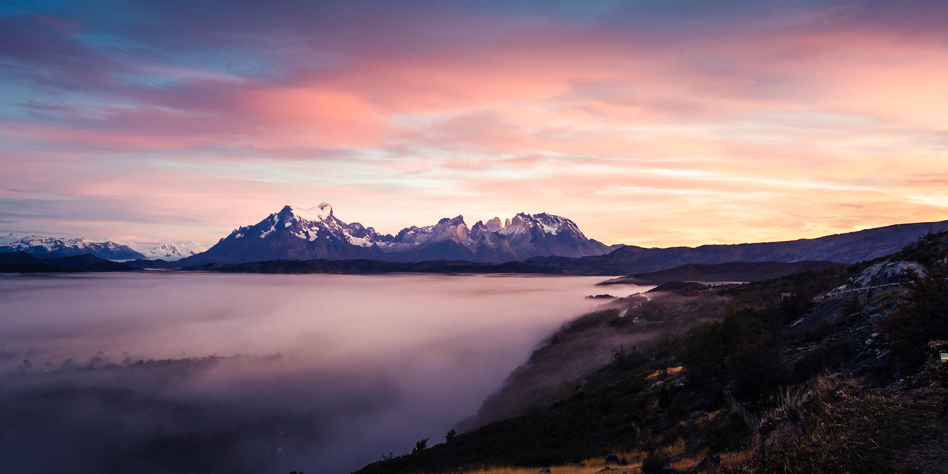 Torres del Paine - The Valley Beneath the Fog (2:3)