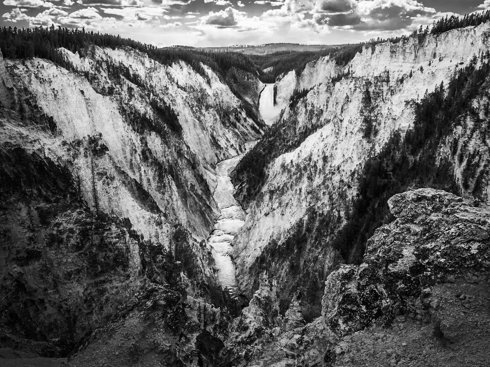 Yellowstone - Lower Falls and Yellowstone River II (3:2)