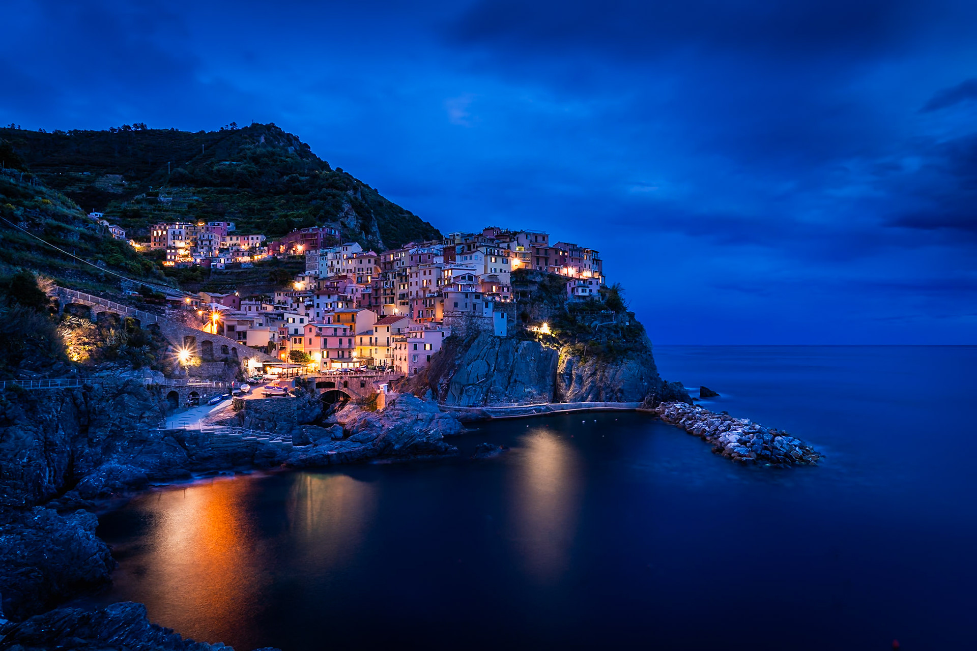 Cinque Terre - Manarola Early Night Lights (2:3)