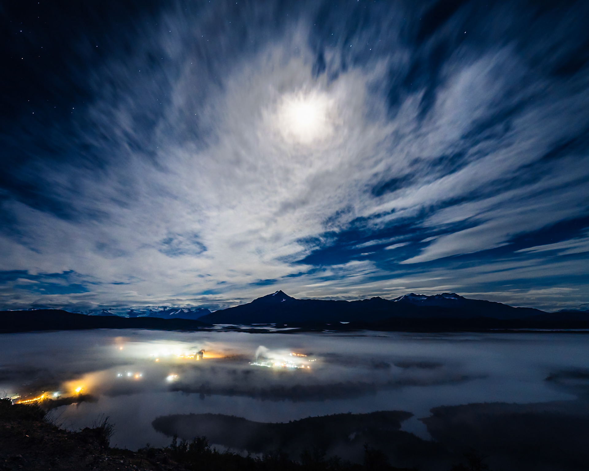 Torres del Paine - Clouds Beneath the Moon (4:5)