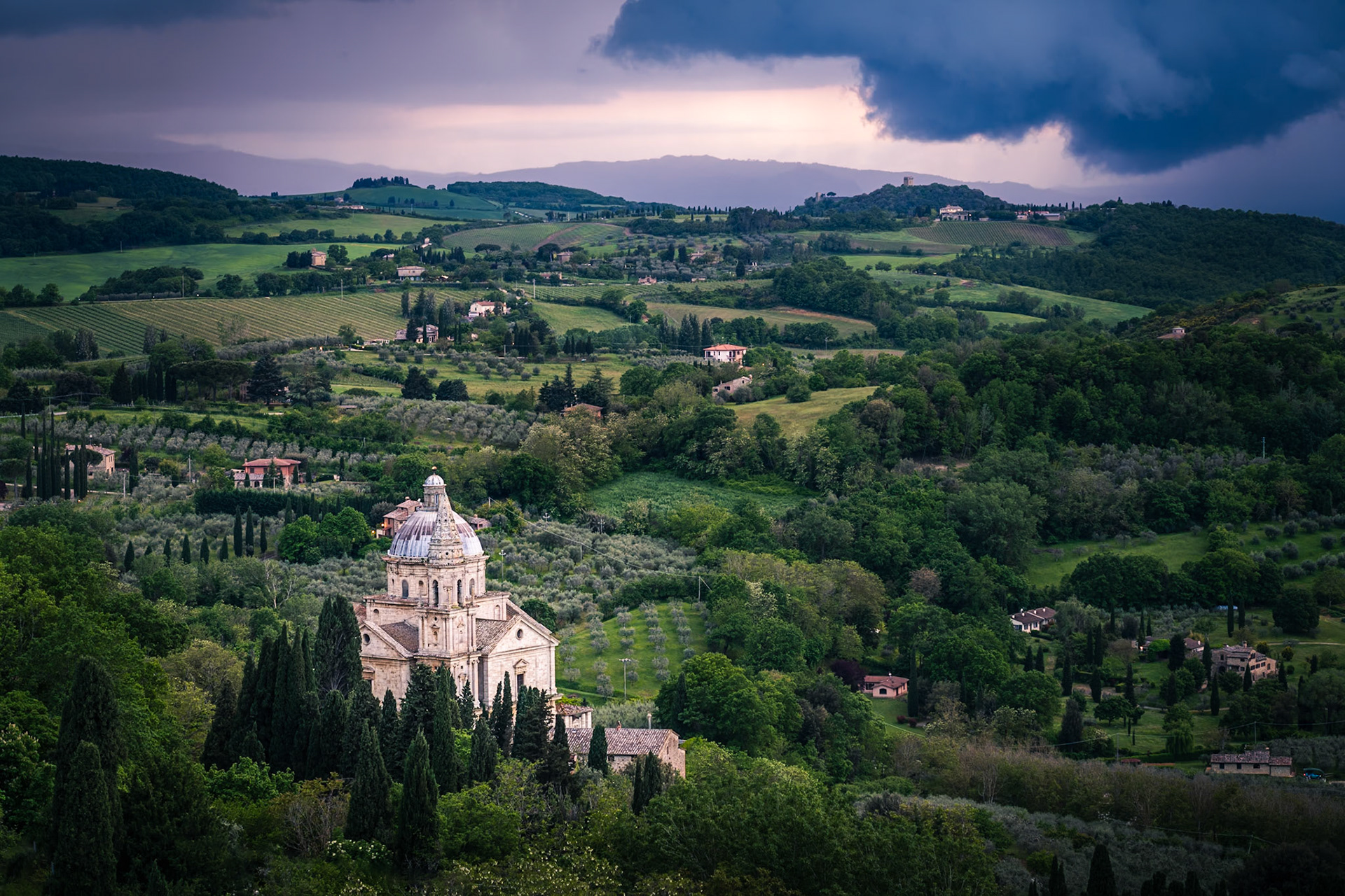 Tuscany - Rain Approaching San Biagio (2:3)
