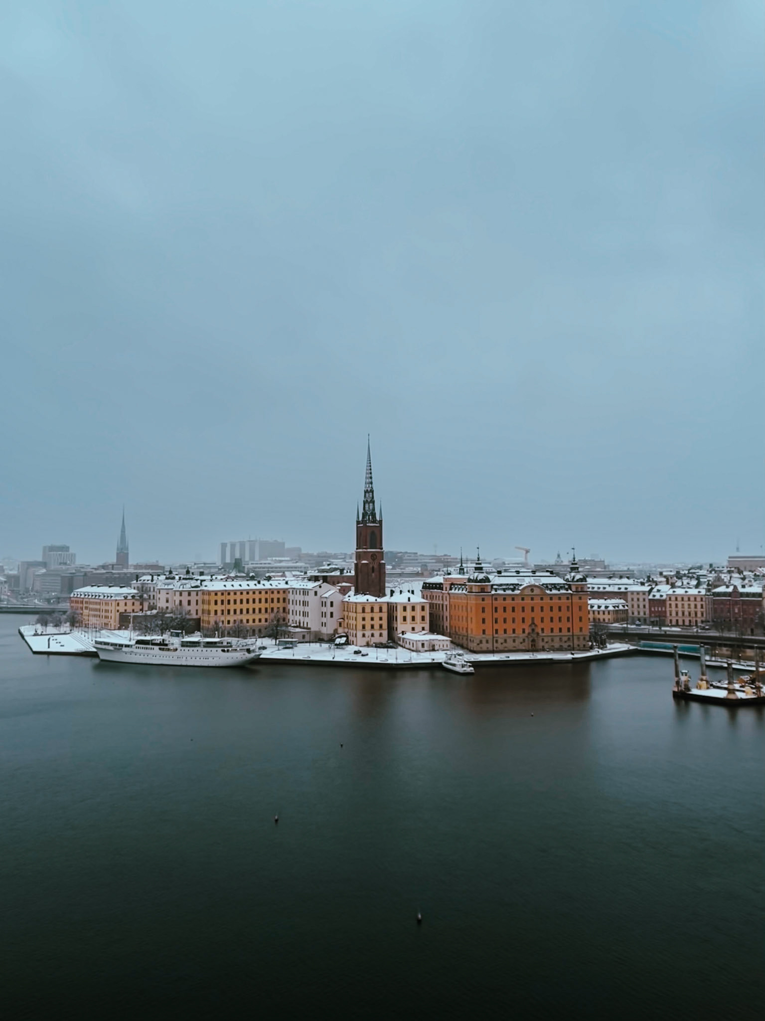 Gamlastan covered with Snow, Stockholm