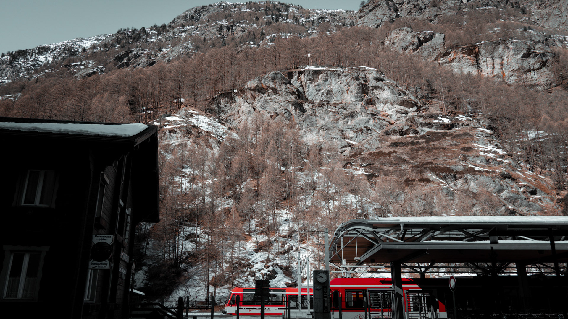 Täsch Railway Station, Switzerland