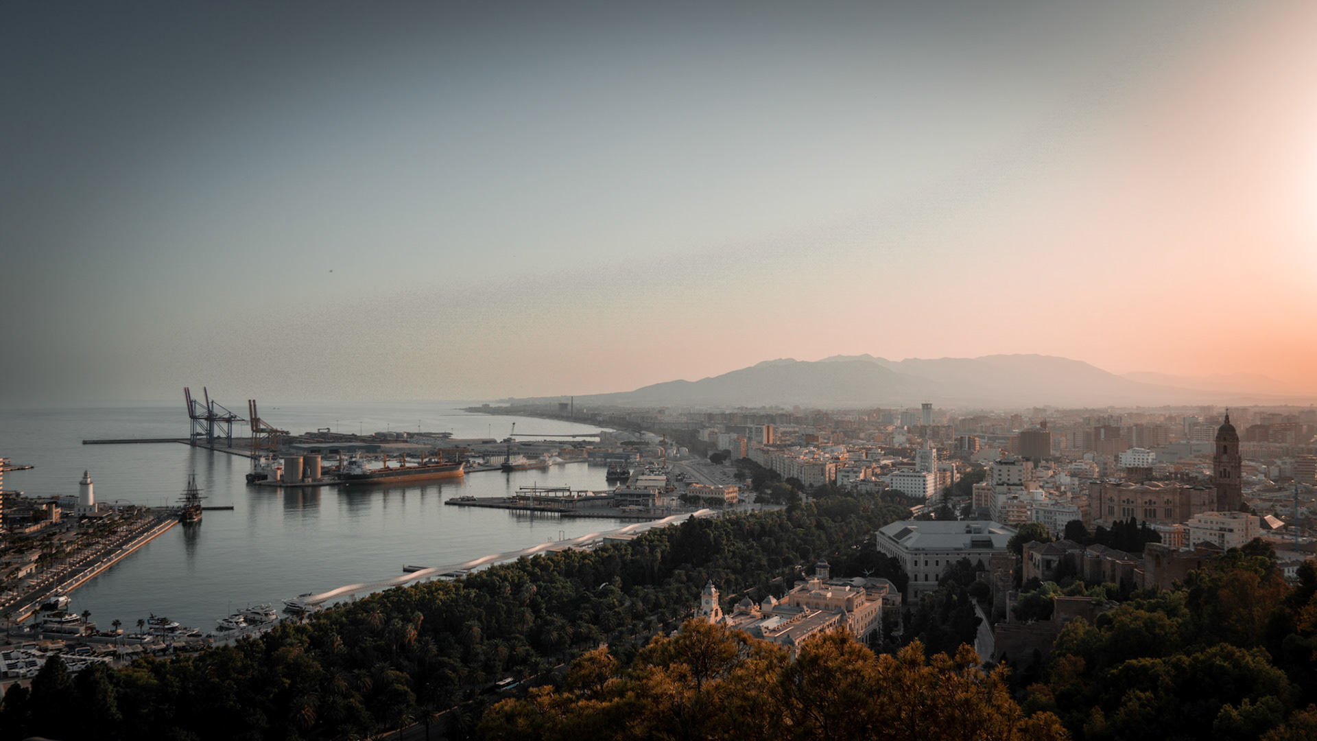 Sunset from Malaga, Spain
