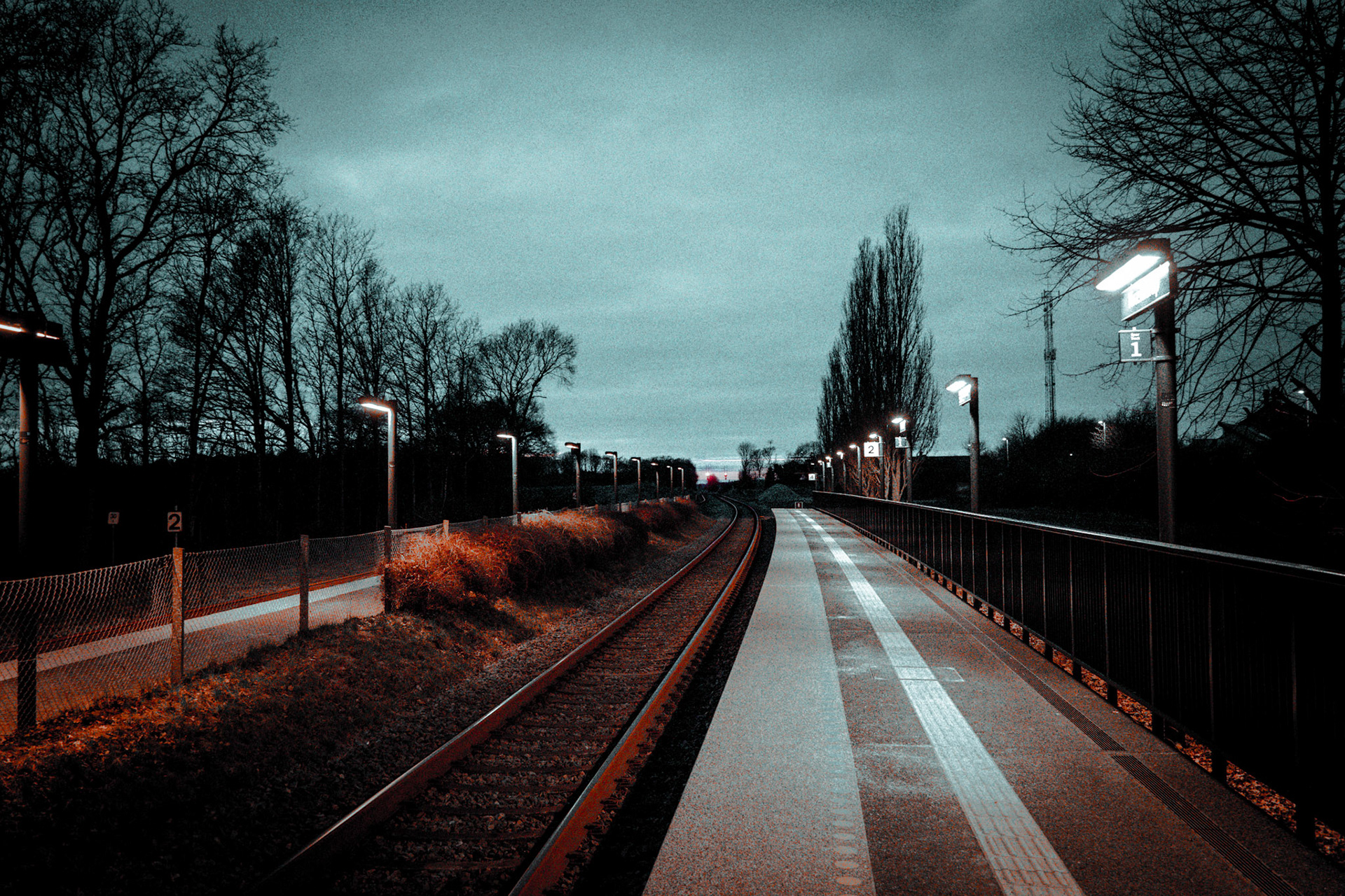 Random railway station in Denmark. 