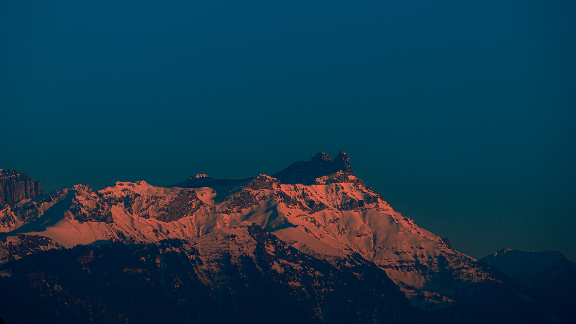 Swiss Alps on the way to Tasch. Switzerland