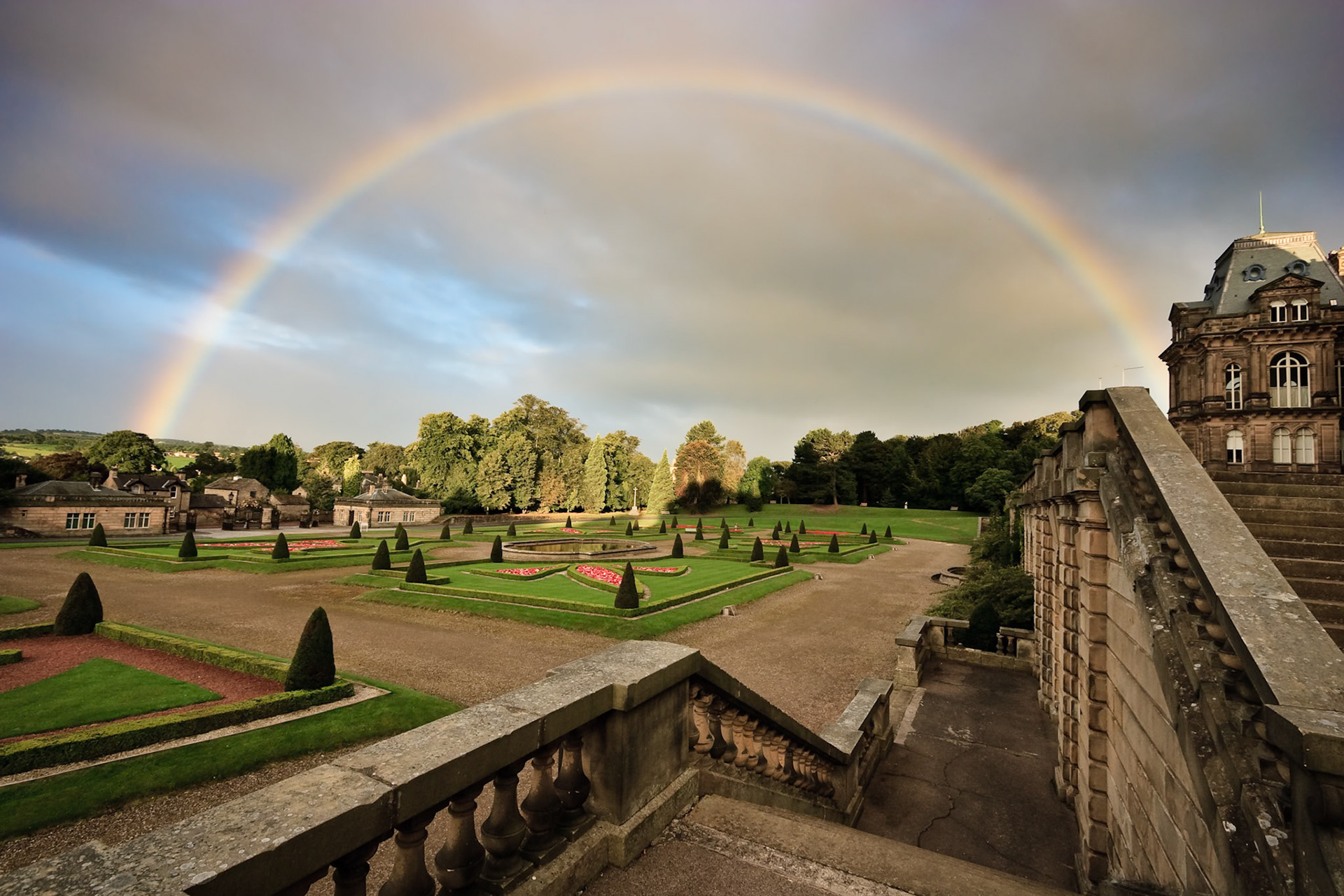 Bowes Museum, Rainbow I: Rainbow over the grounds