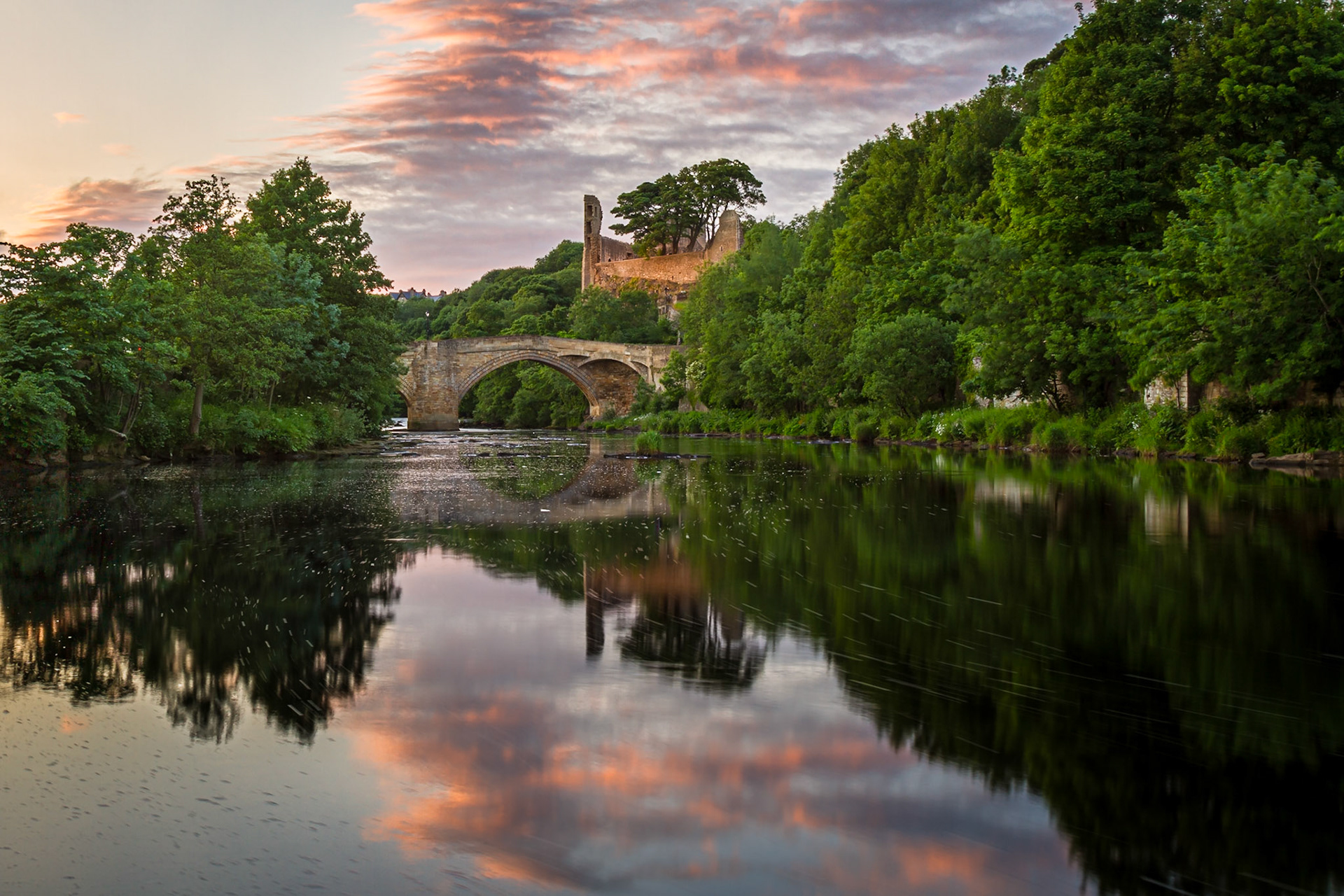 Castle and County Bridge IV: Reflection by the River Tees