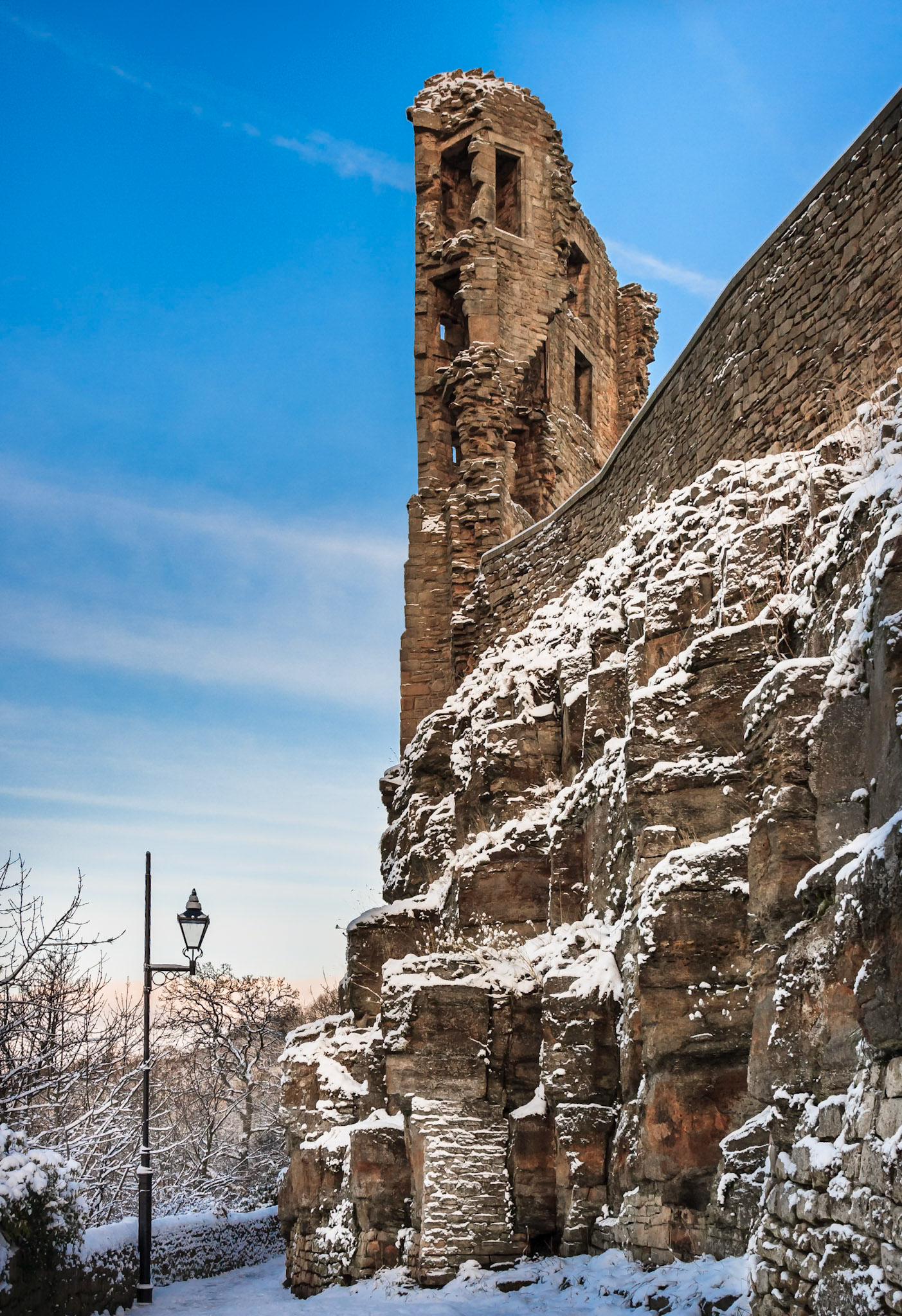 Barnard Castle: With a light dusting of snow