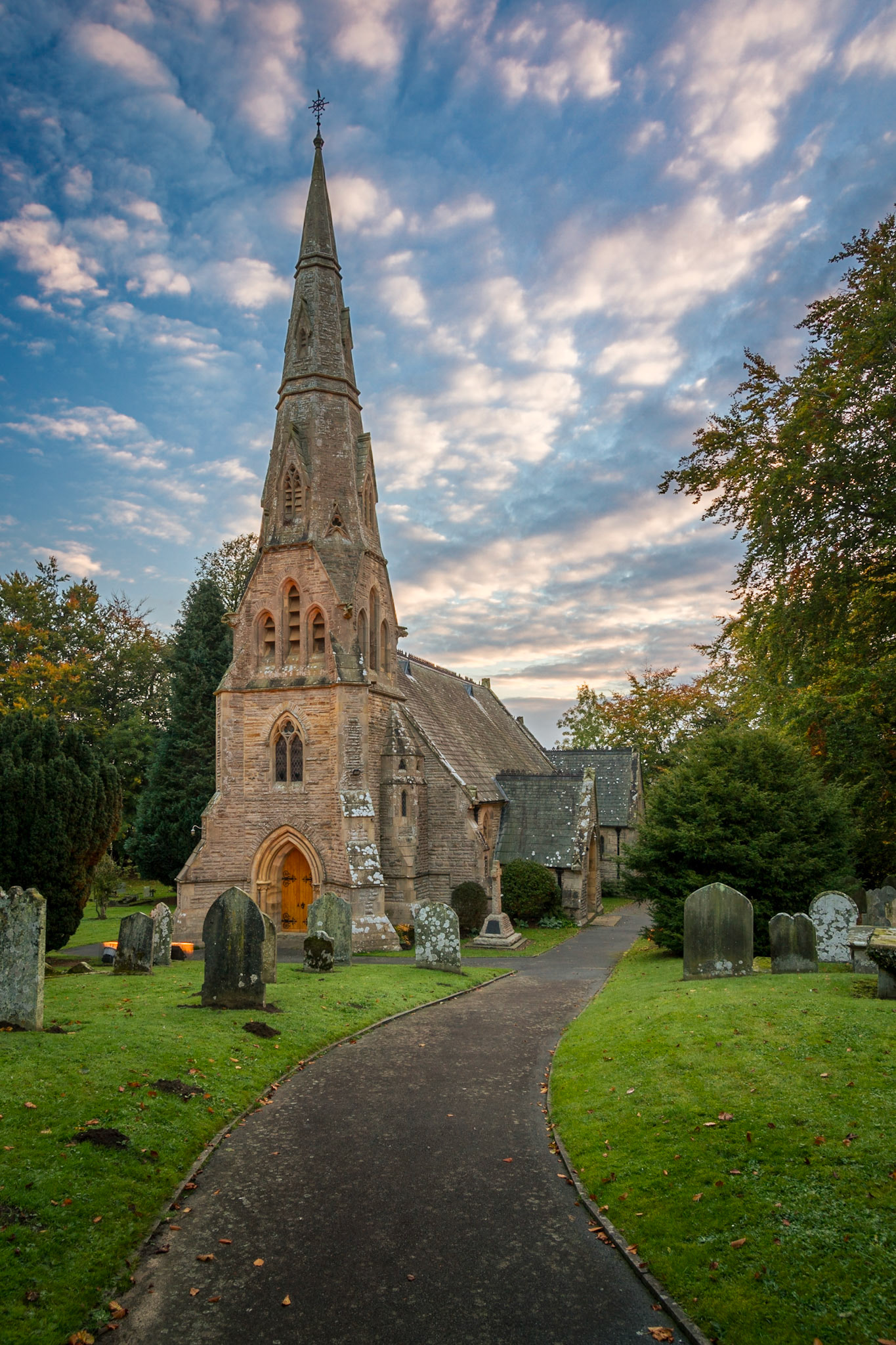 Startforth Church I: Autumn in Startforth Village across the River Tees from Barnard Castle