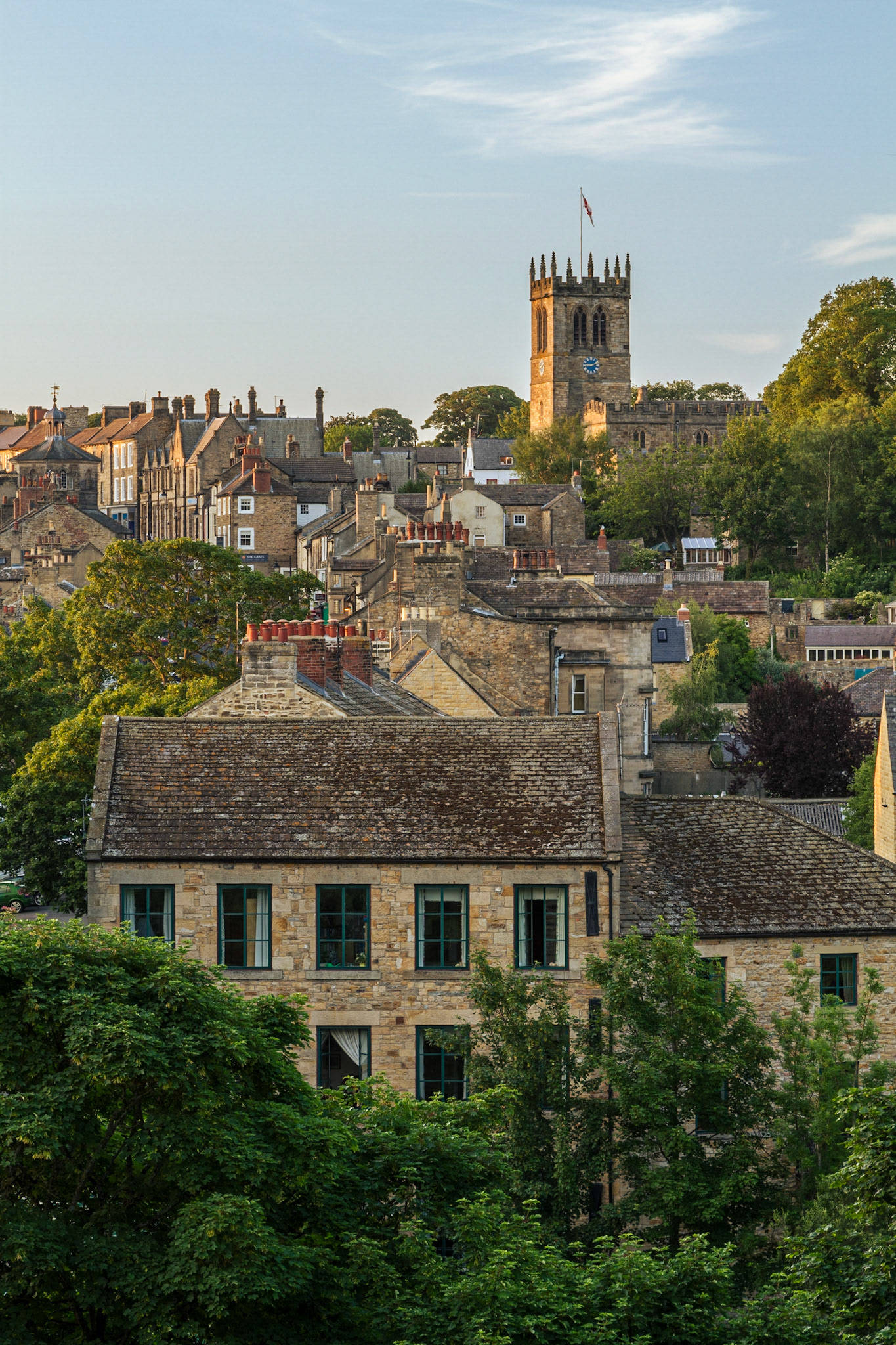 St Mary's Church and Town: View from the Lendings, Barnard Castle