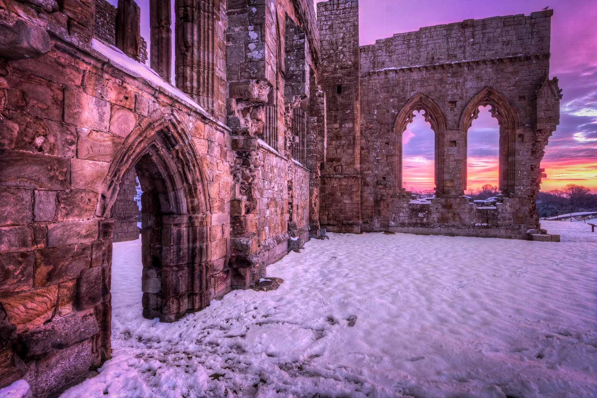 Egglestone Abbey, Winter VI: Early Morning