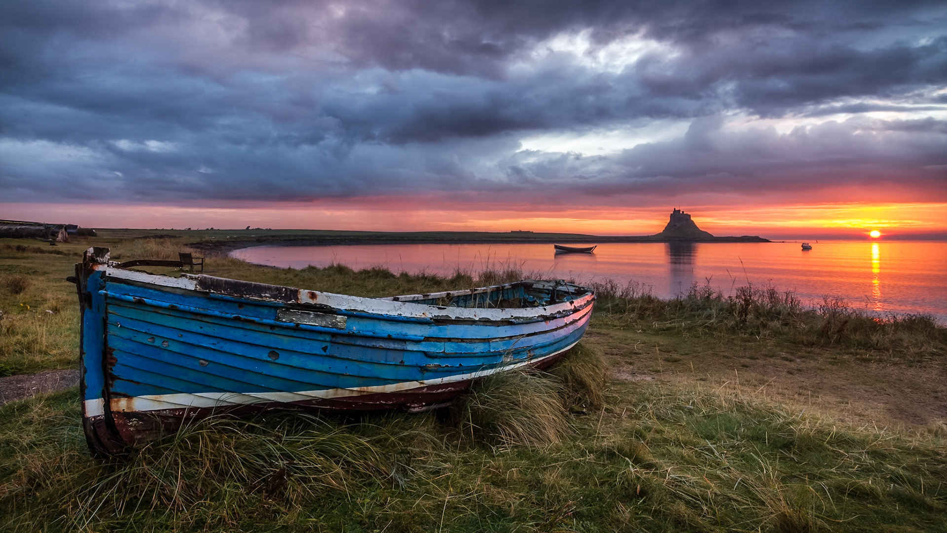 Boat at Dawn: Early Morning at Holy Island