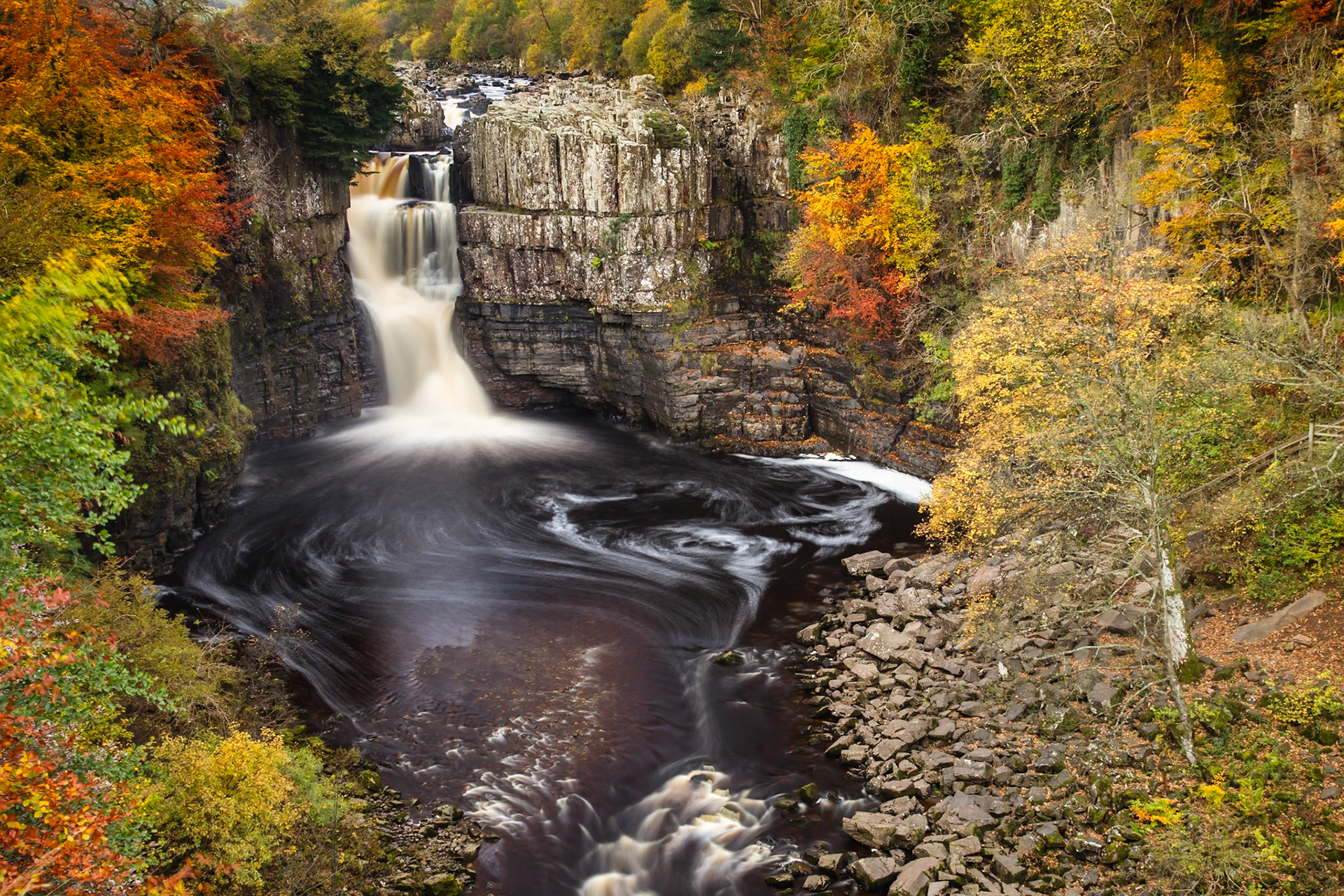 High Force Waterfall V: High Force is the most majestic of the waterfalls on the River Tees