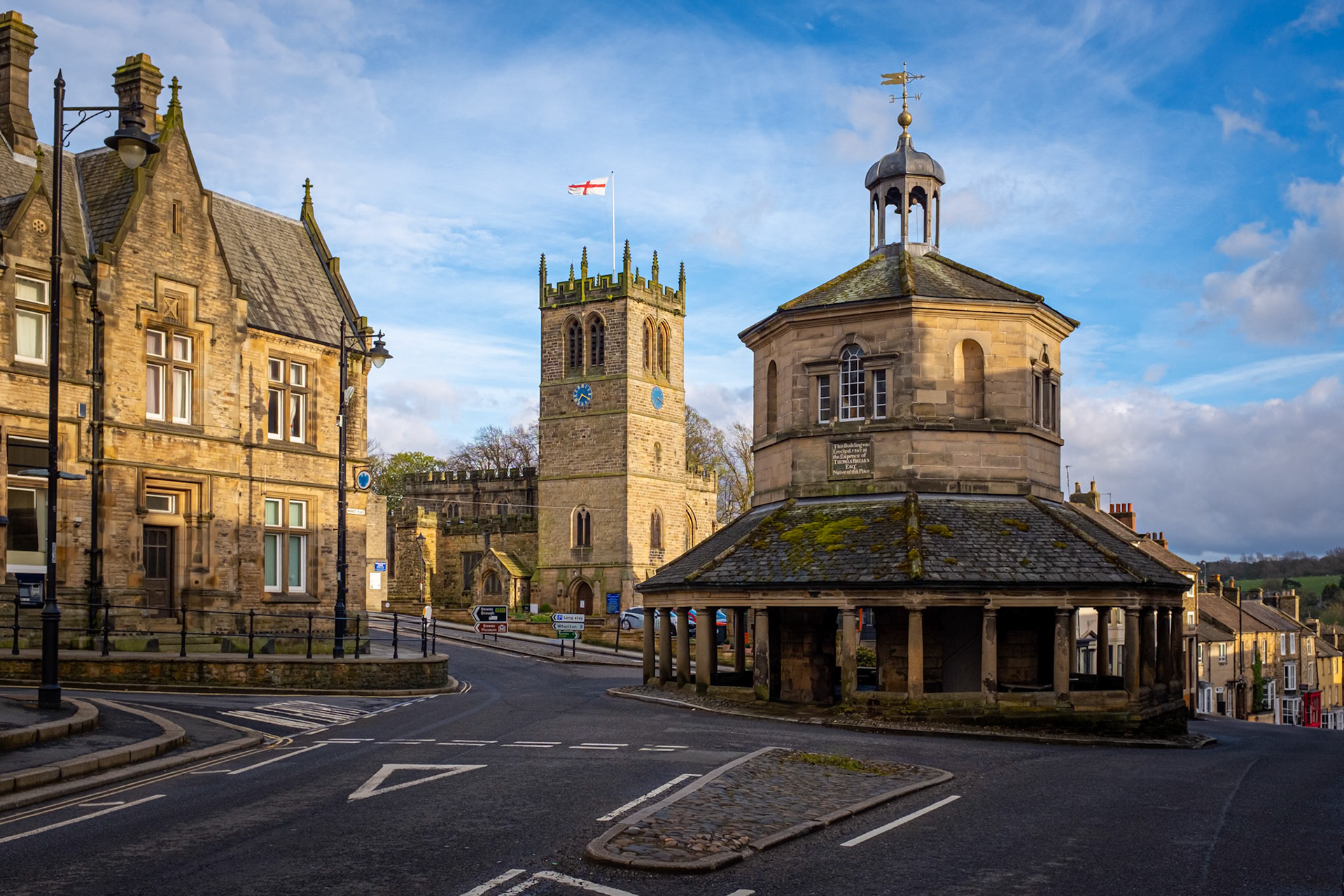 St Mary's Church and the Butter Market: Barnard Castle, County Durham
