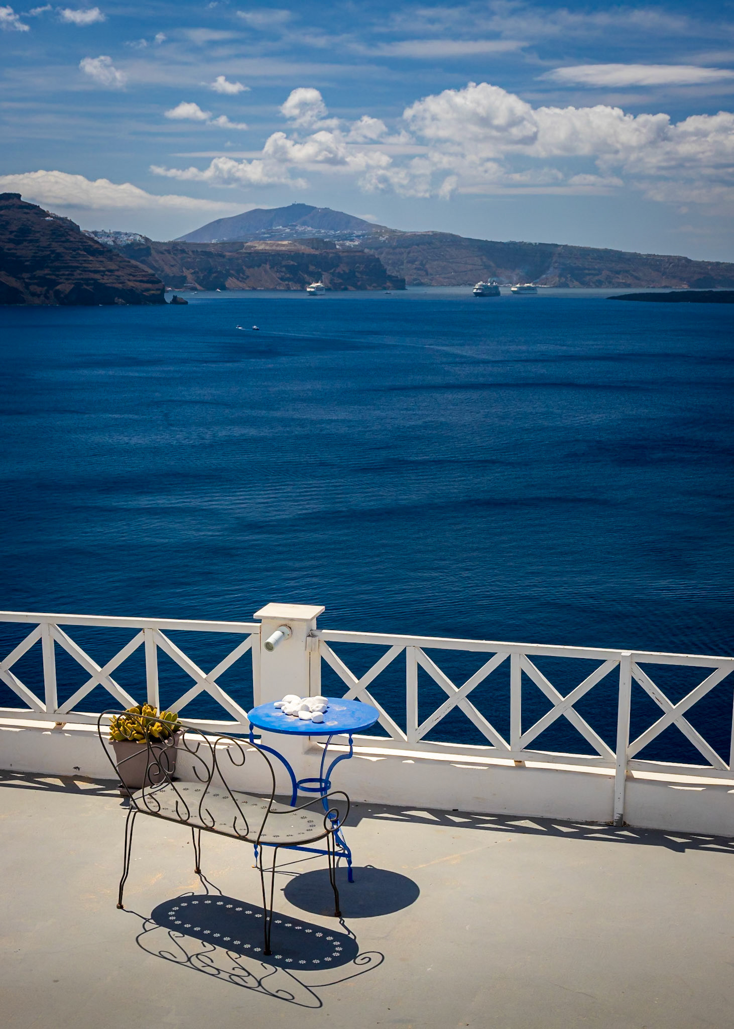View of the sea from Oia Village, Santorini.