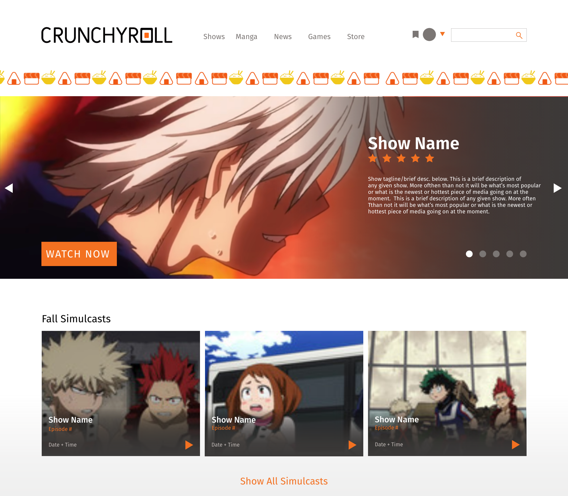 Homepage with hero image
