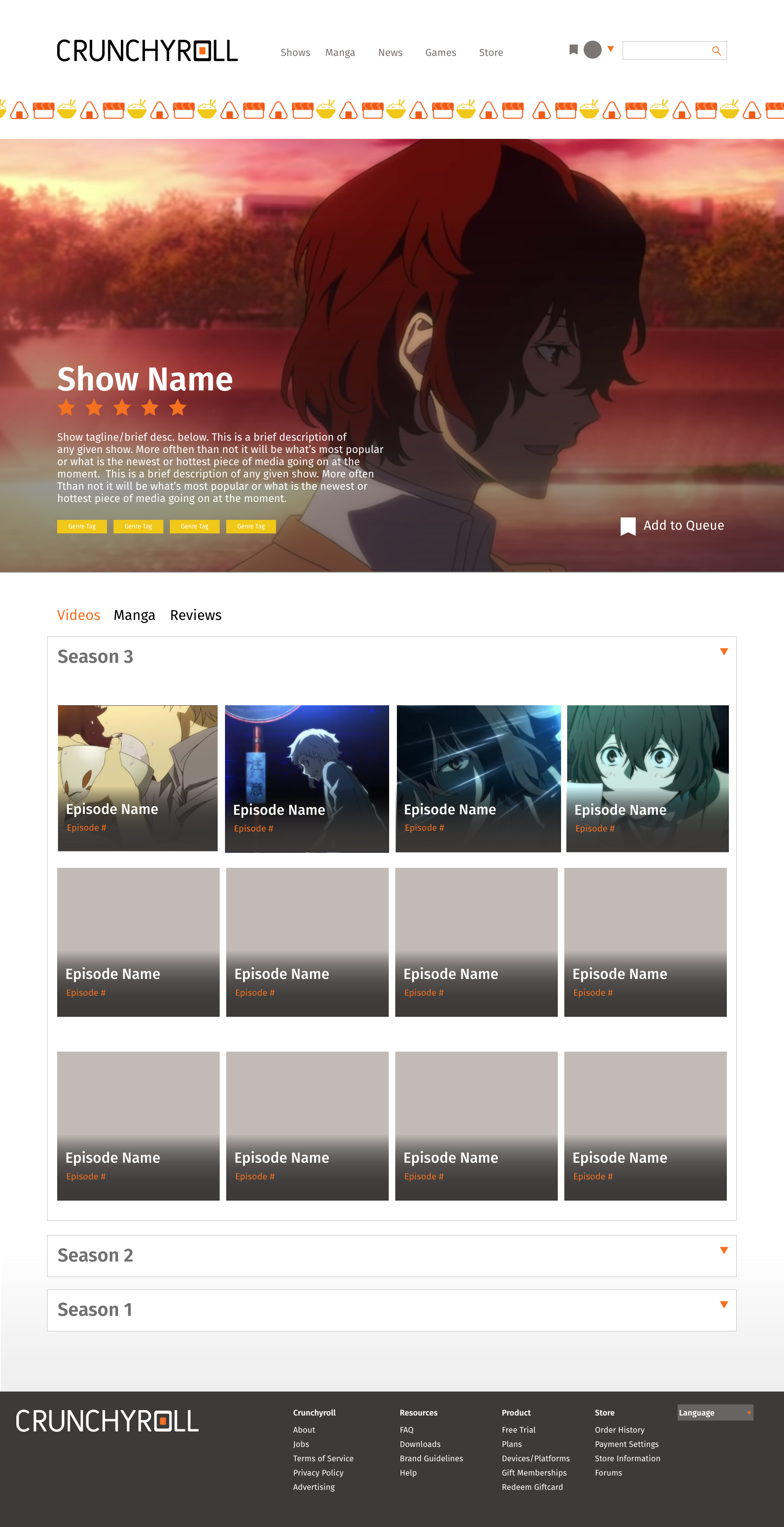 Episode menu