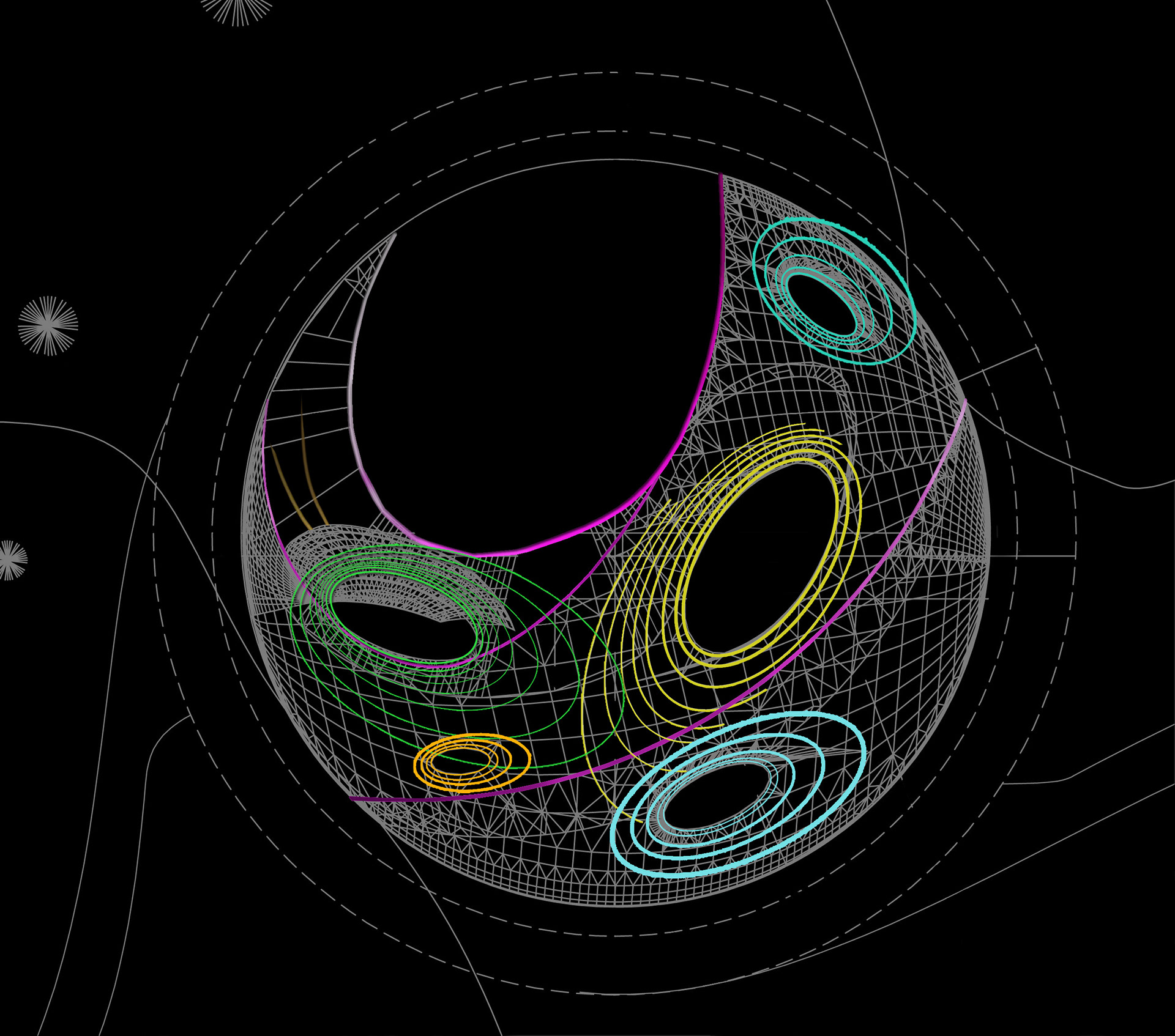 Resonance Sound-Light Oculi - material test #9