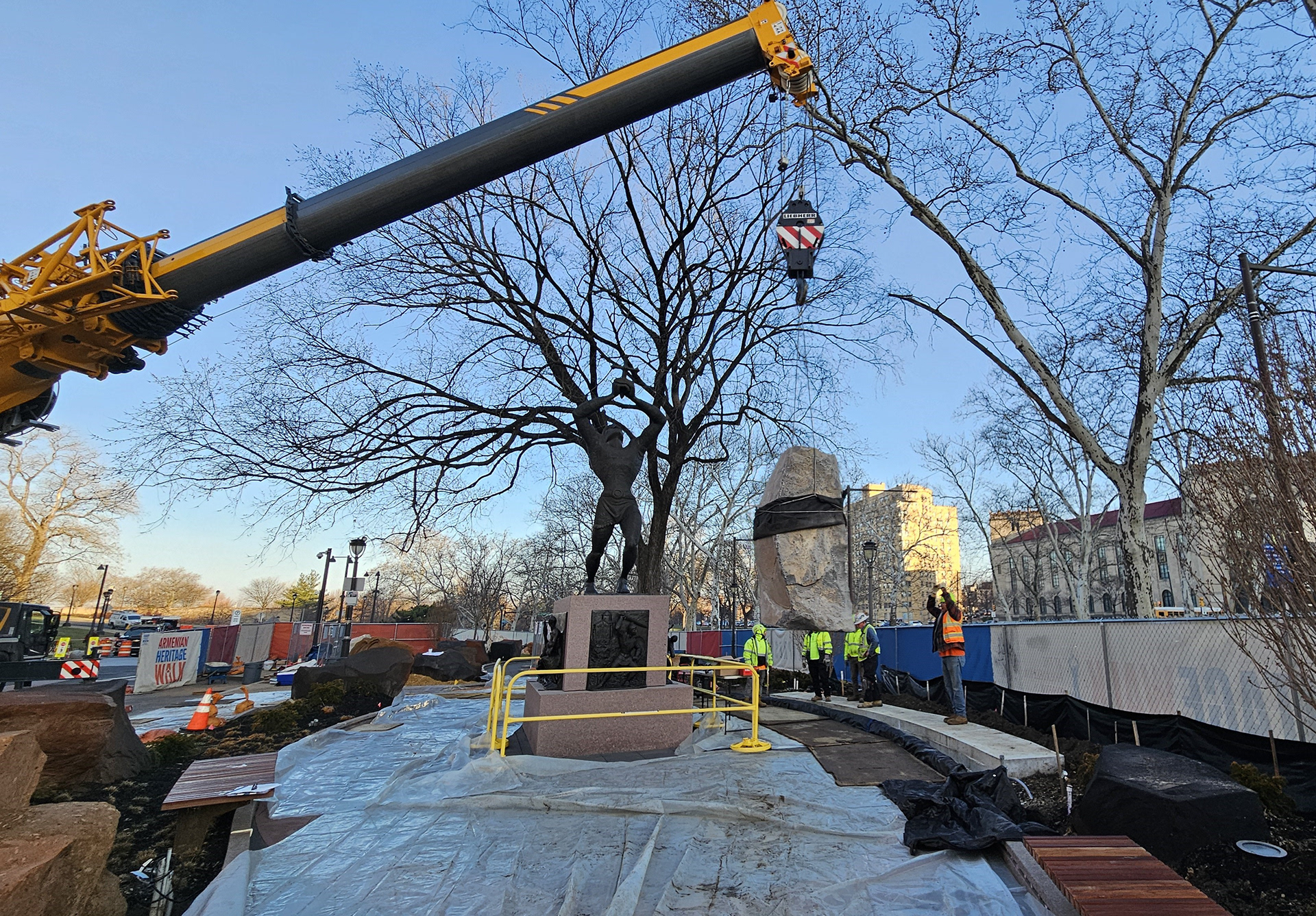 Construction Abstrct Mts. of Ararat sculpture-Mar2026