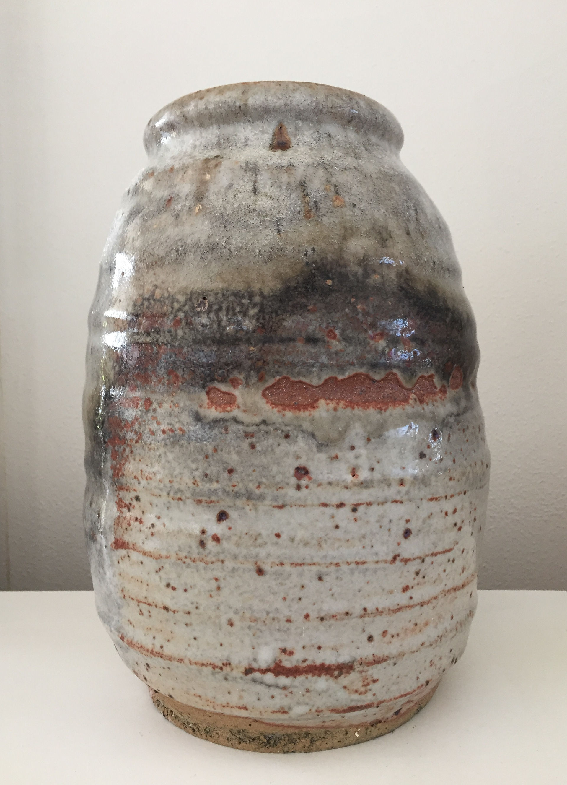 14" ht. Vase Raku: sold