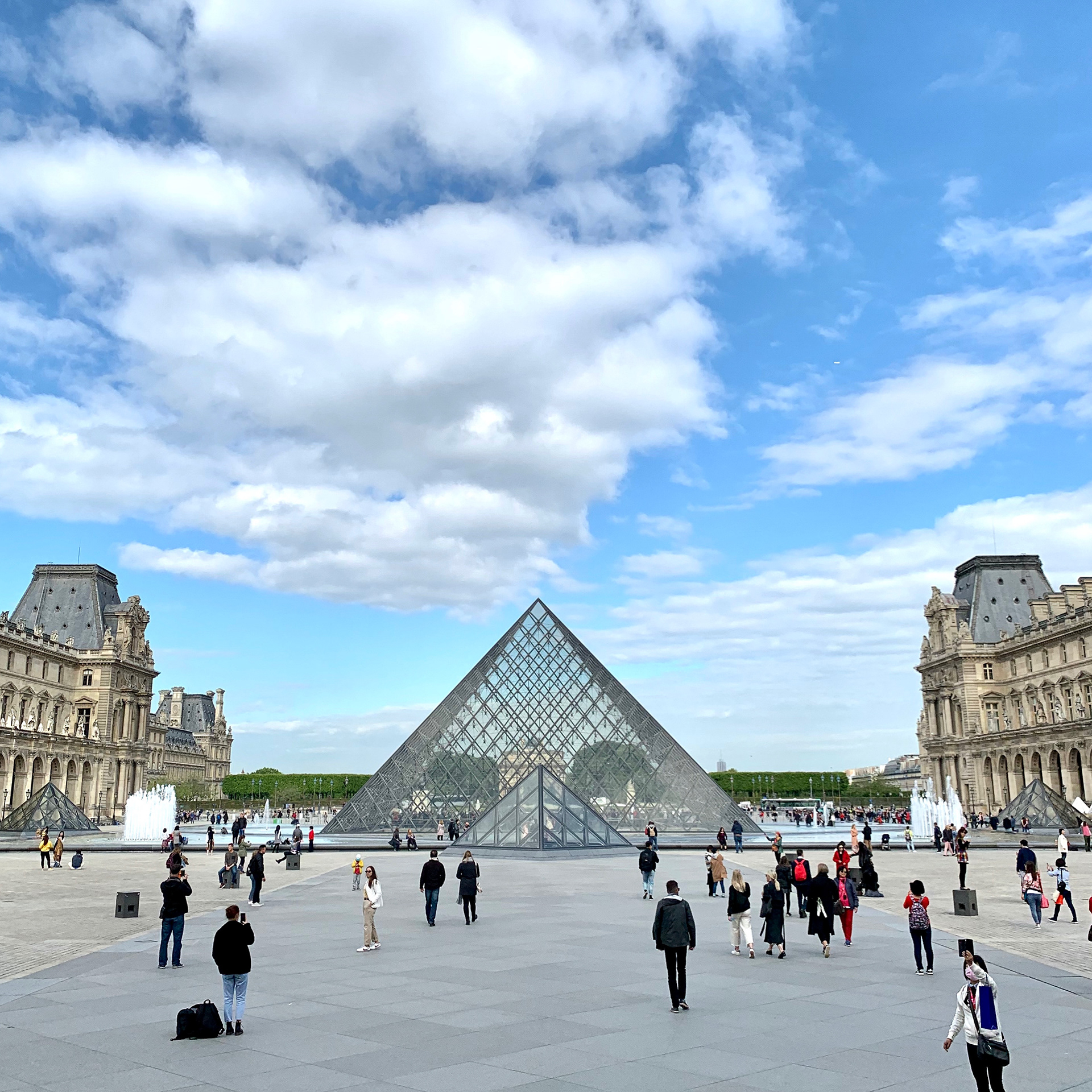 May 10, 2019, Louvre Pyramid, Louvre, Paris, FR.
