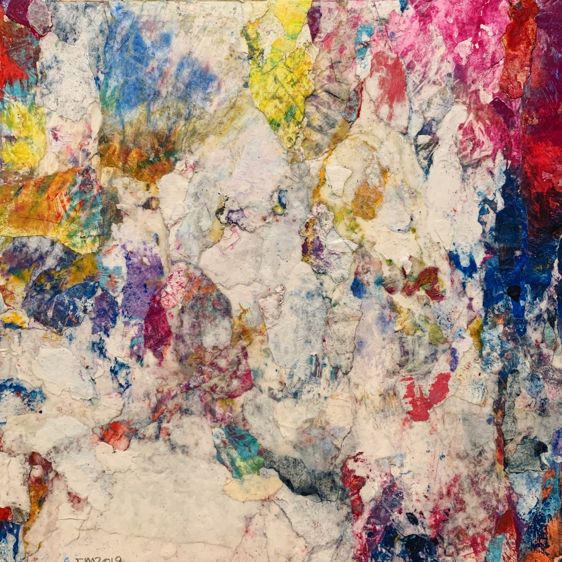 12" x 12" mixed media on board