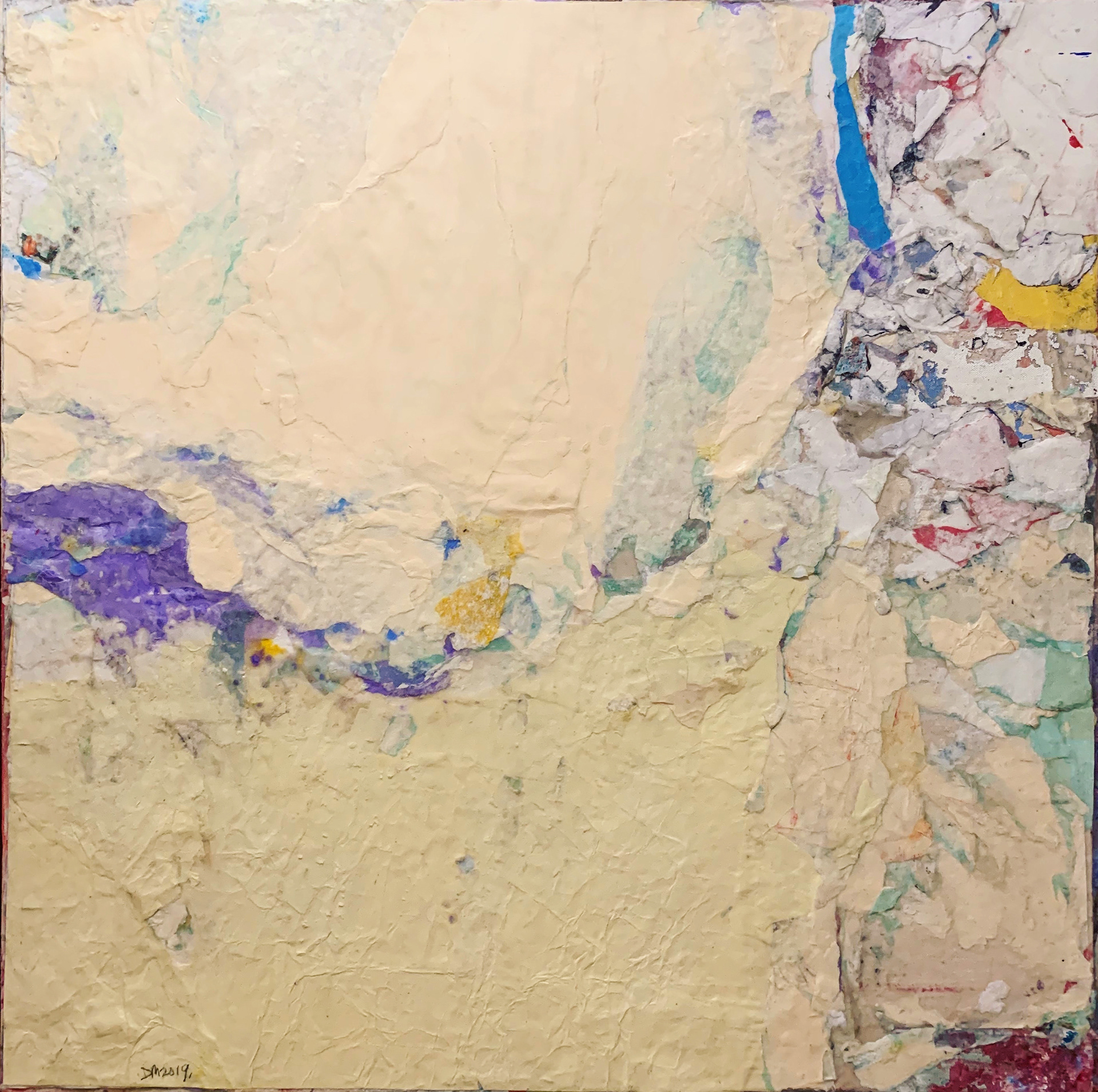 30" x 30" mixed media on board