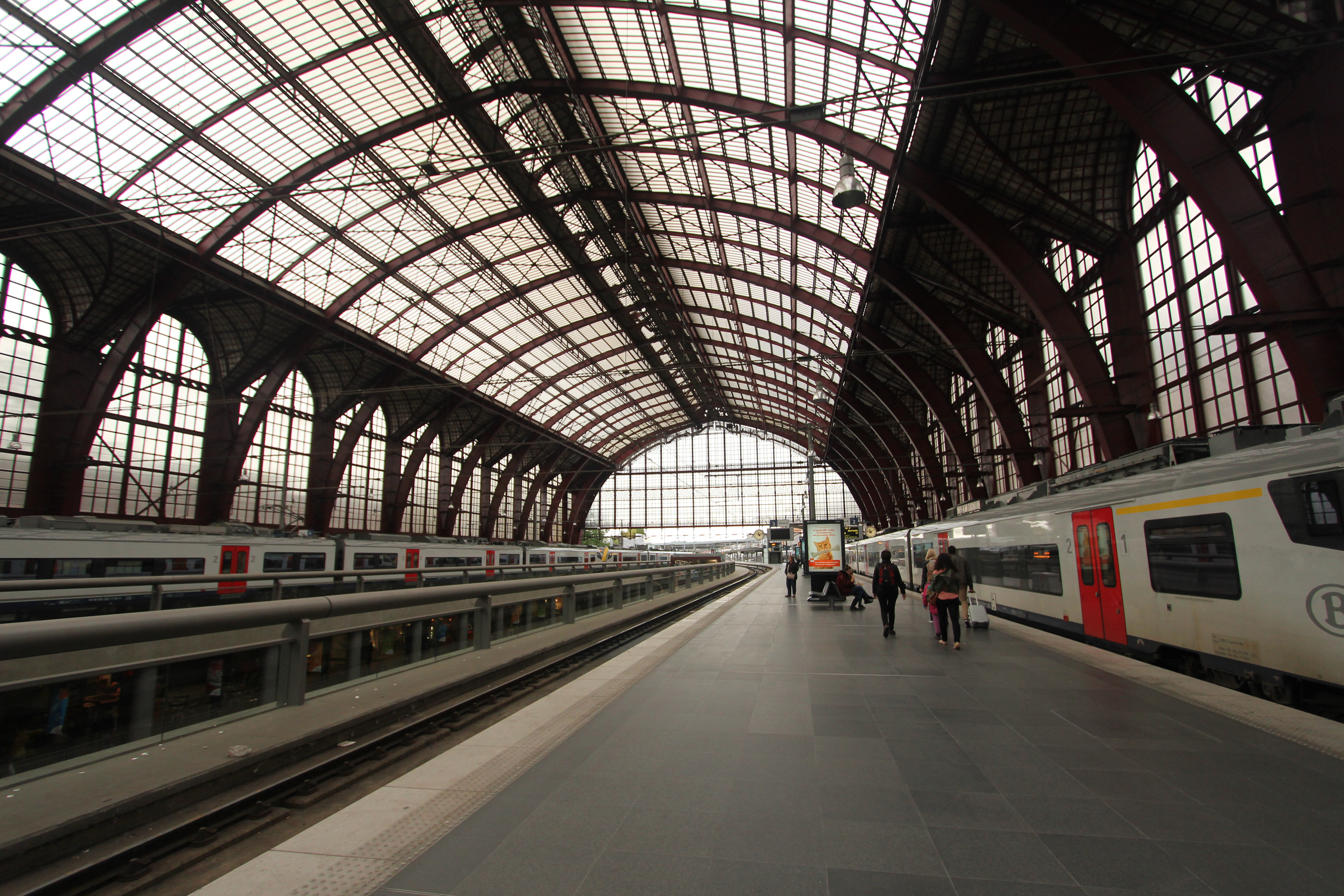 The railway station in Antwerp