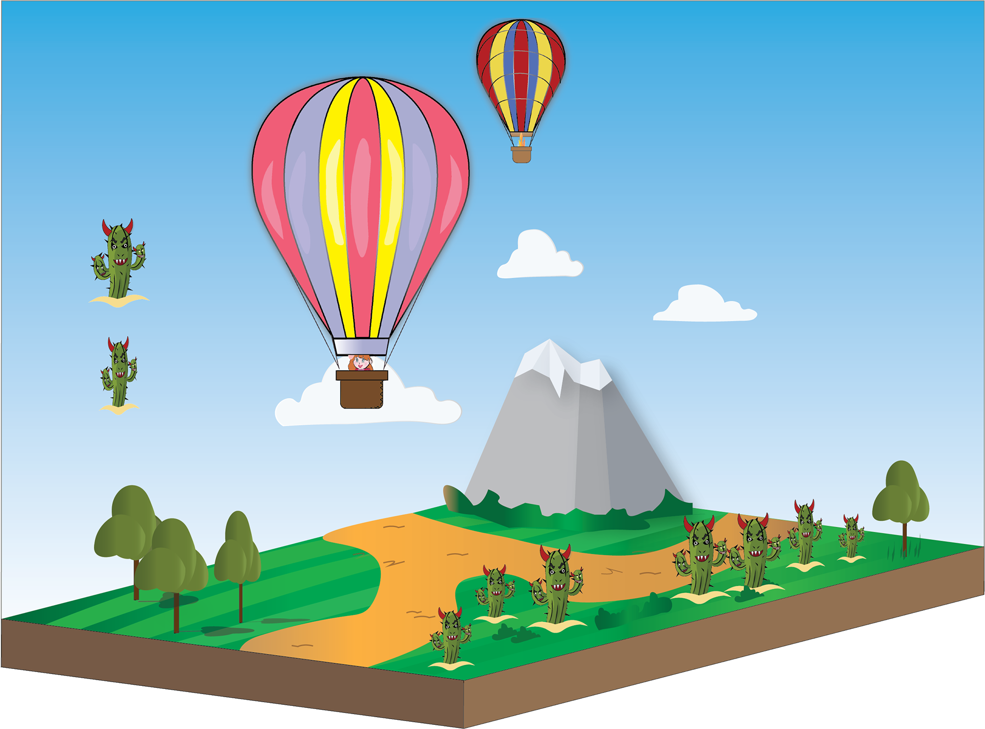 Game structures with characters on a sheared plane
