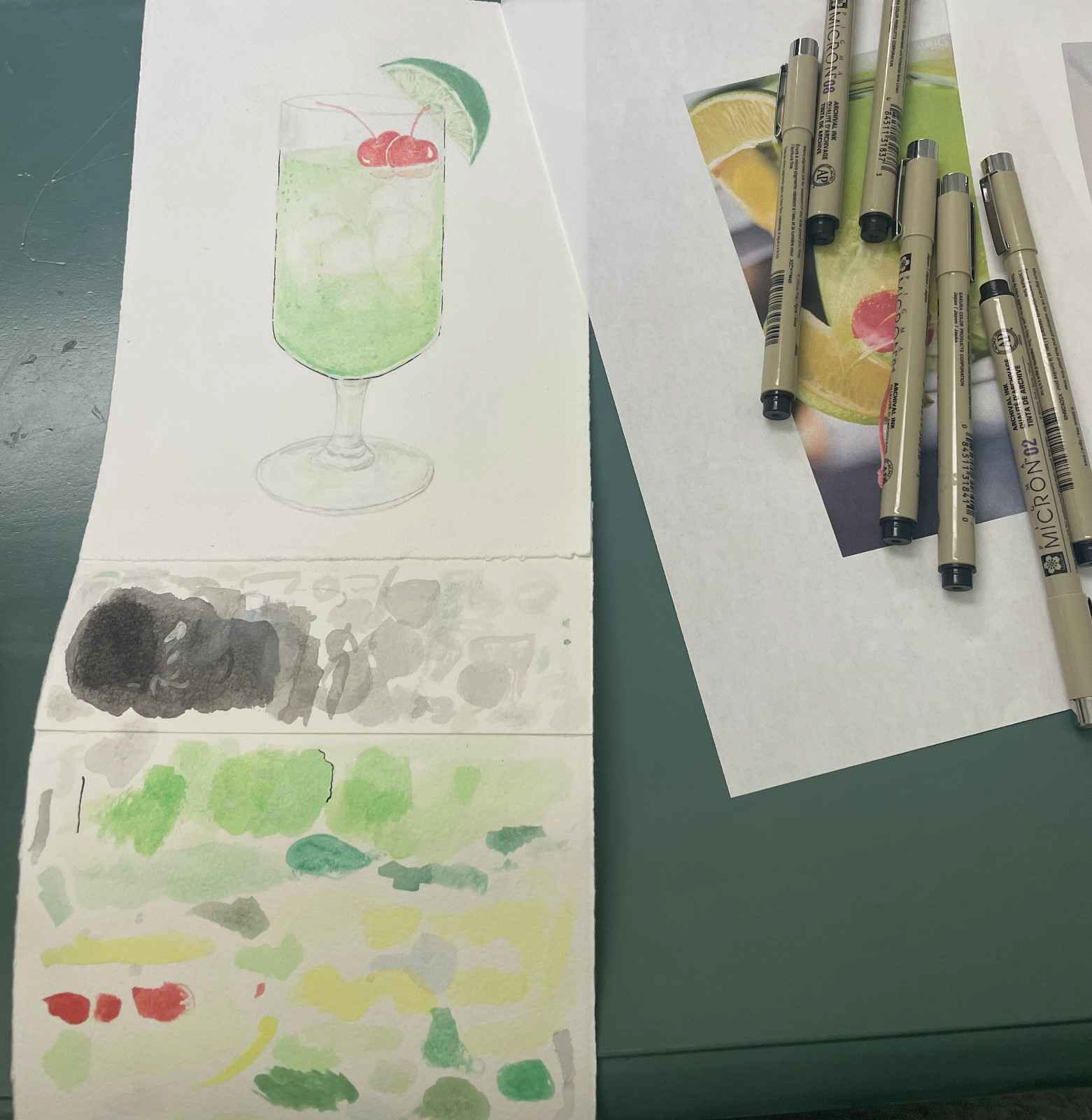 painting and drawing process
