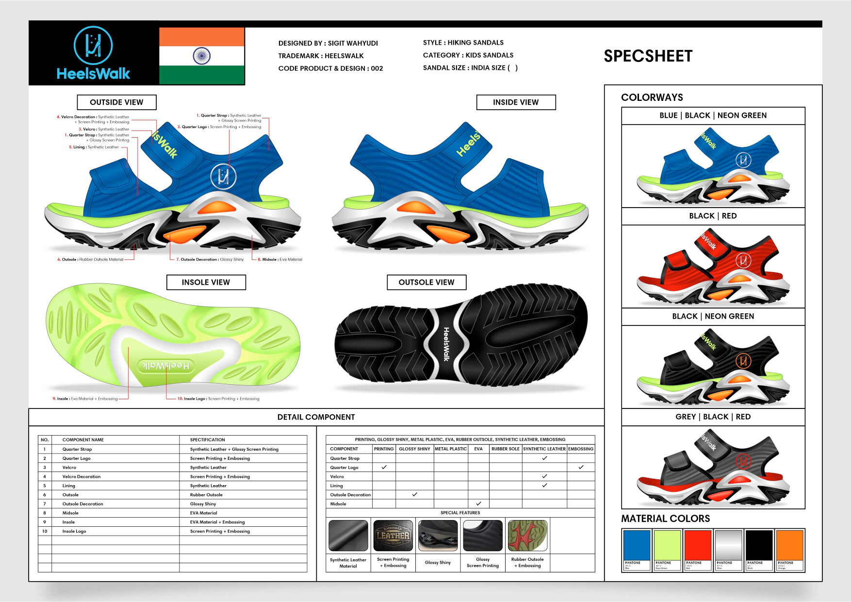CHILDRENS HIKING SANDALS