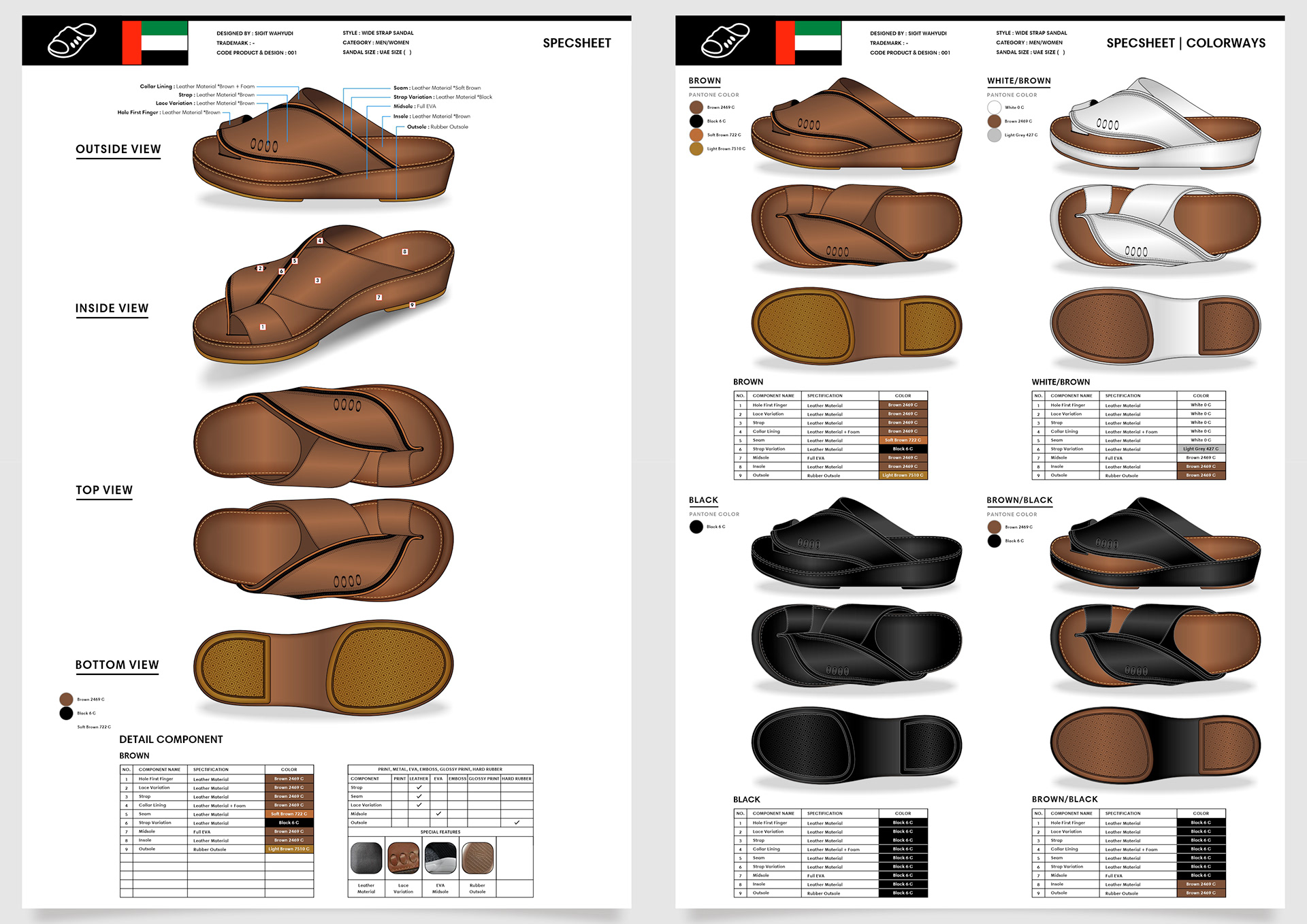 WIDE STRAP SANDALS