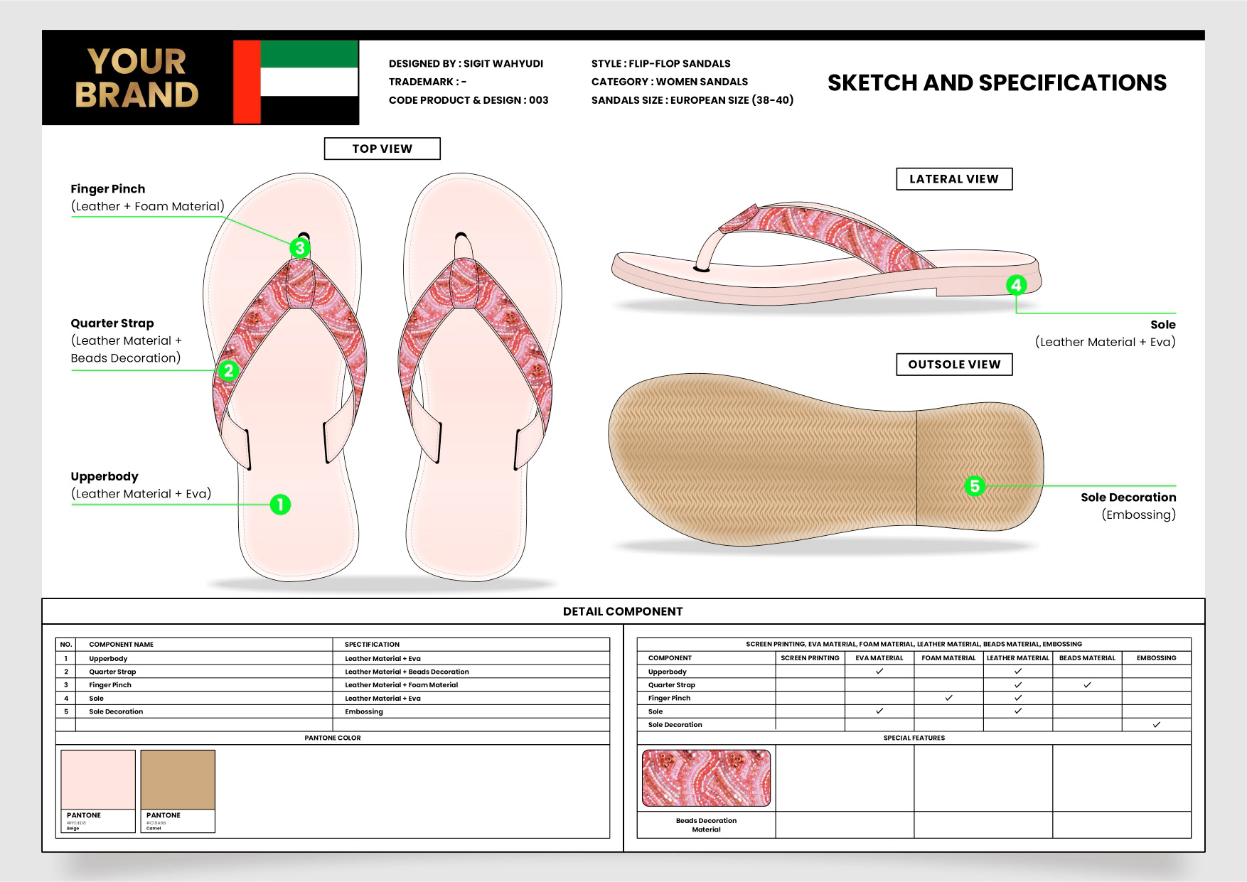 WOMENS FLIP-FLOP SANDALS