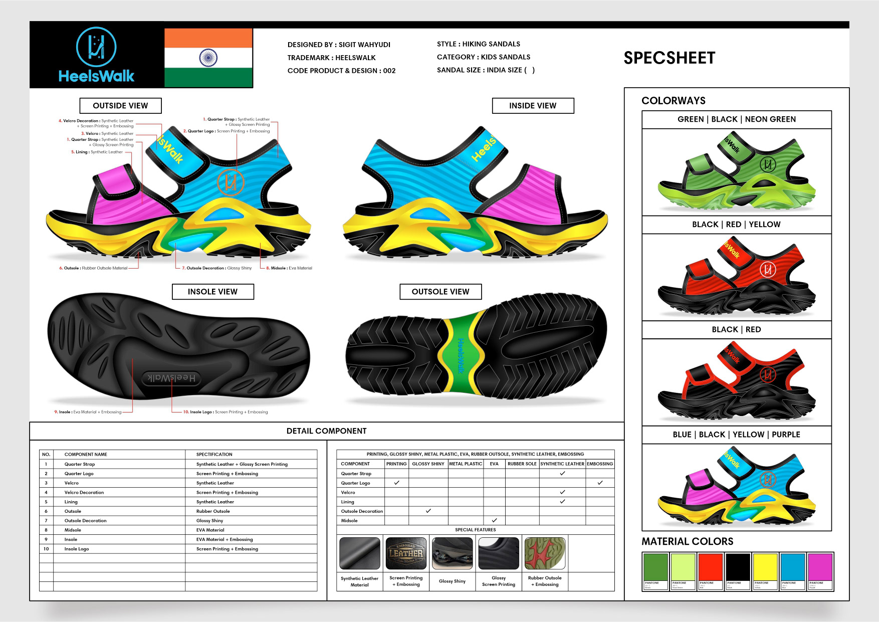 CHILDRENS HIKING SANDALS