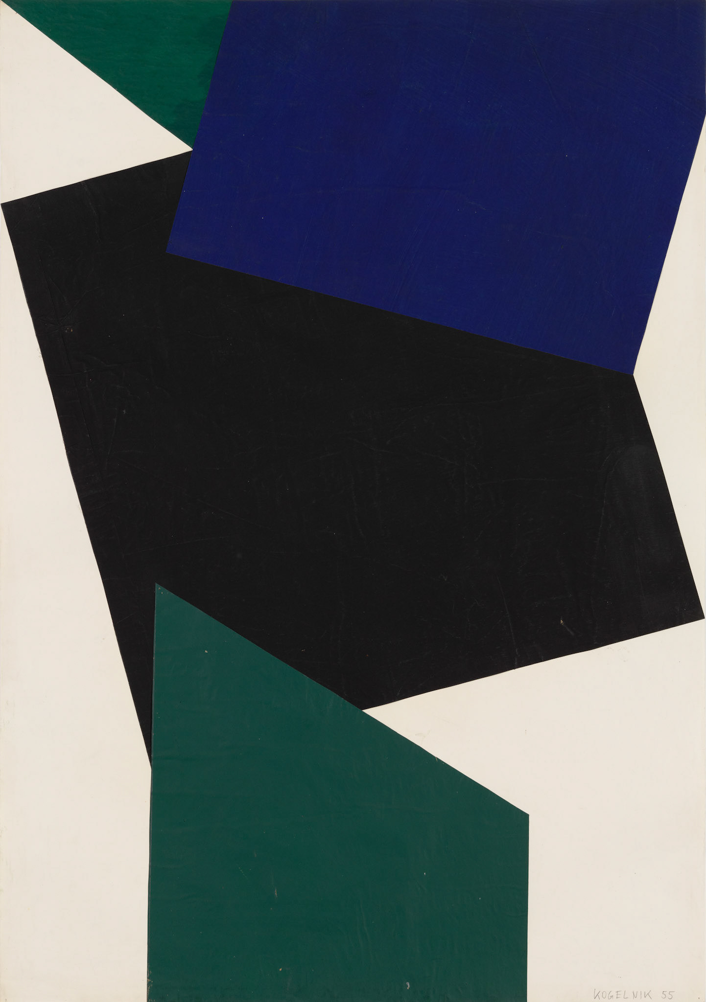 Kiki Kogelnik ! Konstruktcollage 1955 — Collage on paper — 39 7/8 x 26 7/8 inches (101 x 68 cm)