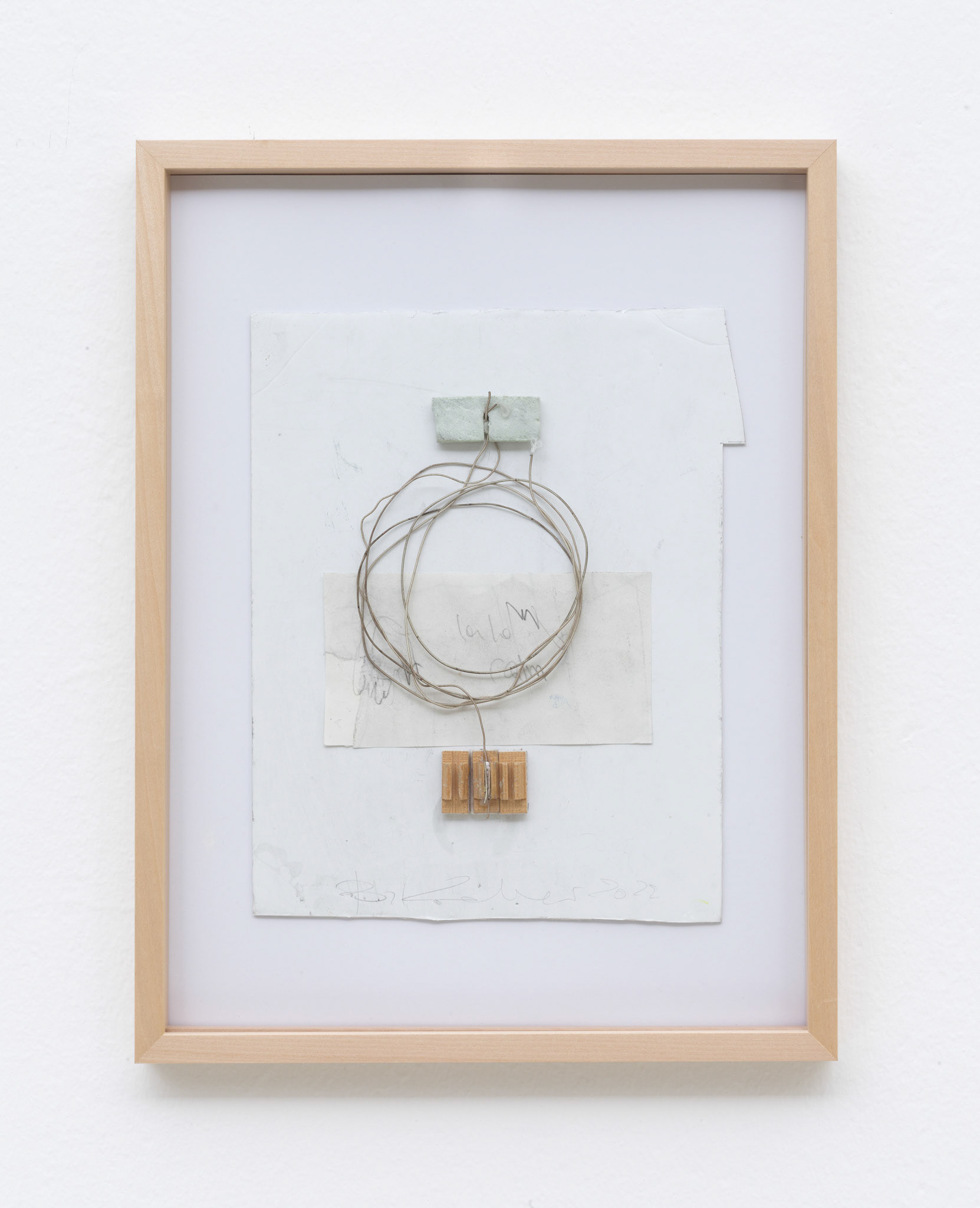 Britta Keber, Oil , String, and Pencil on Paper 