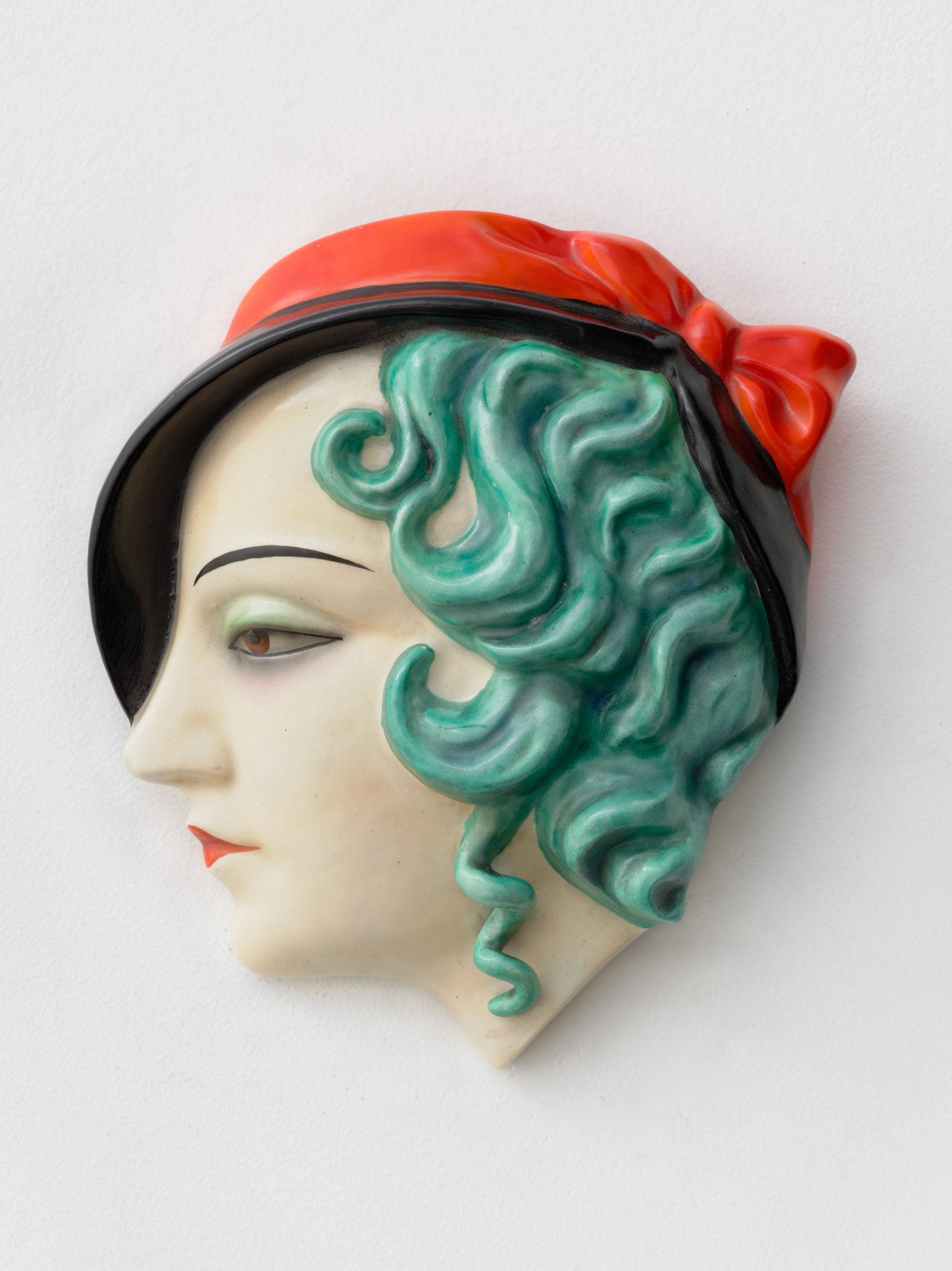 Unknown GW — Untitled Year unknown — Glazed ceramic — 7 1/4 x 7 x 2 1/4 inches (18 x 18 x 6 cm)Winold Reiss — Untitled Year unknown — Oil and gold paint on canvas — 56 1/2 x 182 inches (144 x 462 cm)