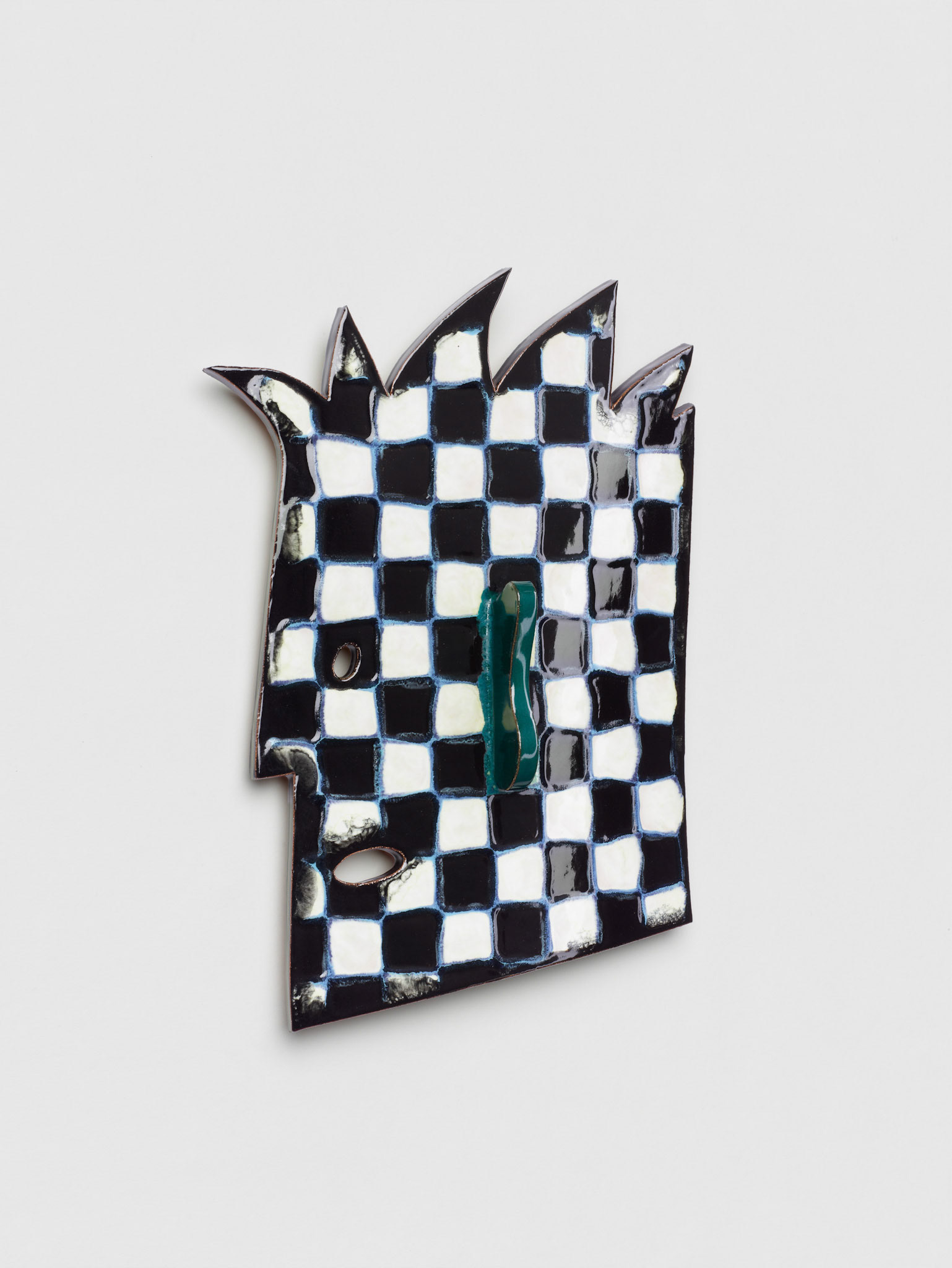 Kiki Kogelnik — Ohrenmensch special 1995 — Glazed ceramic — 13 1/2 x 9 x 2 inches (34 x 23 x 5 cm)