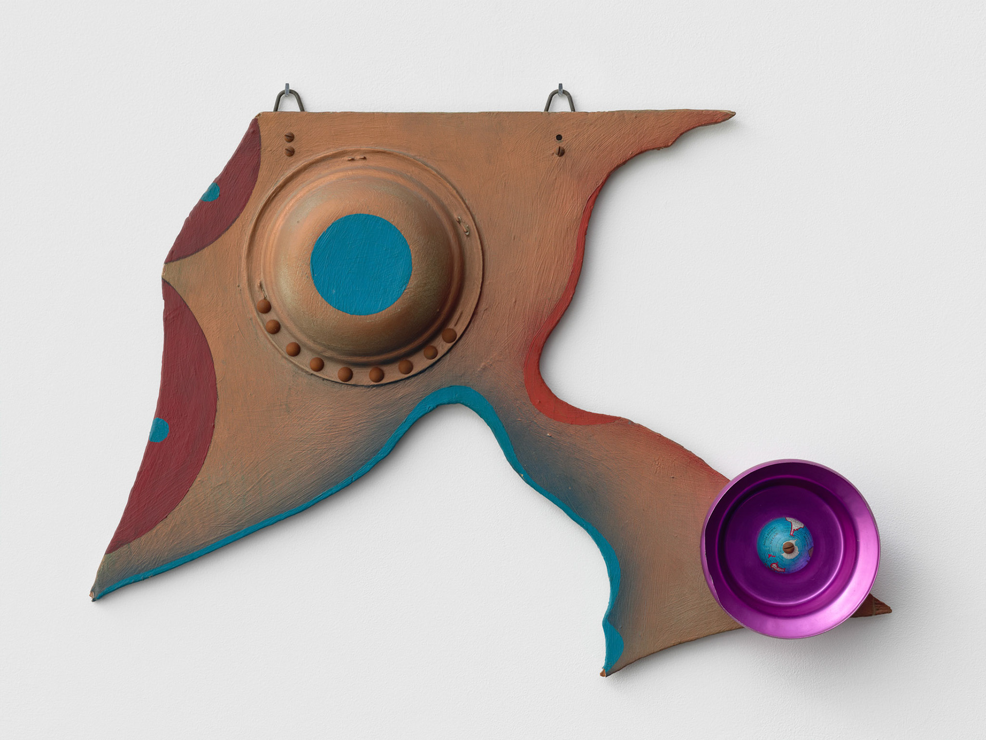 Kiki Kogelnik ! Untitled (Leopard lips) 1965 — Plastic and aluminum on wood — 17 x 24 x 2 1/4 inches (43 x 61 x 6 cm)