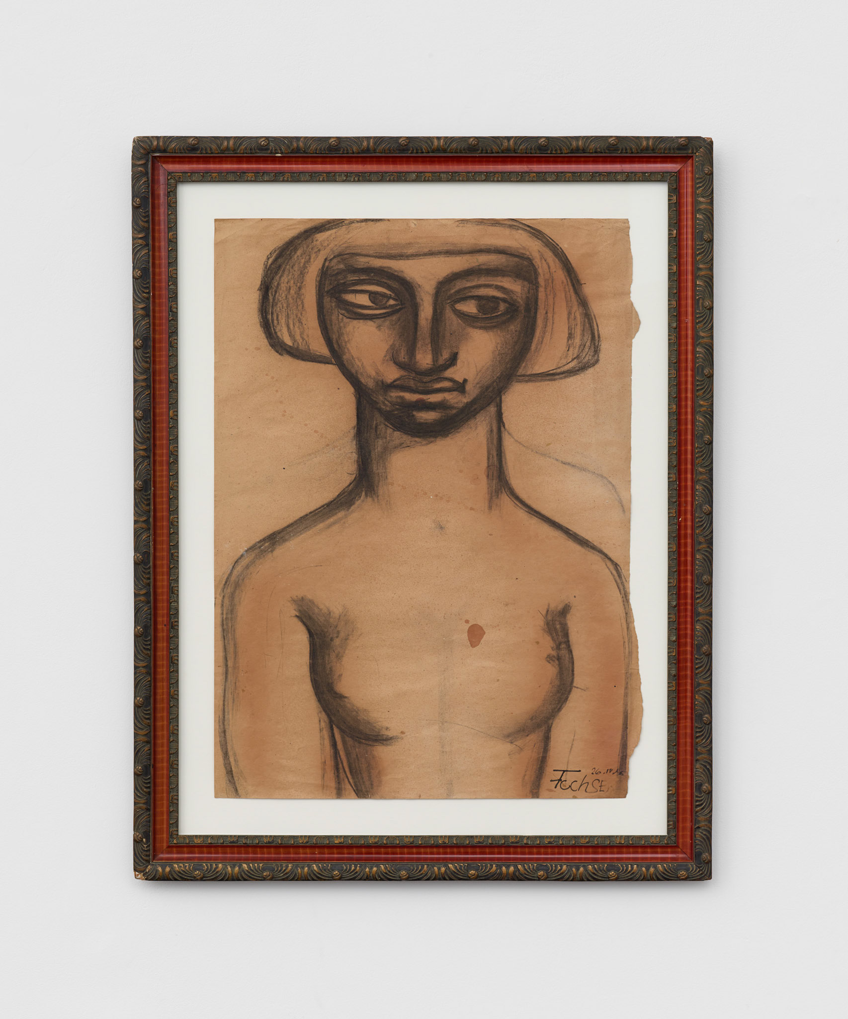 Ernst Fuchs — Untitled (Portrait) Year unknown — Charcoal on paper — 27 5/8 x 19 3/4 inches (70 x 50 cm)