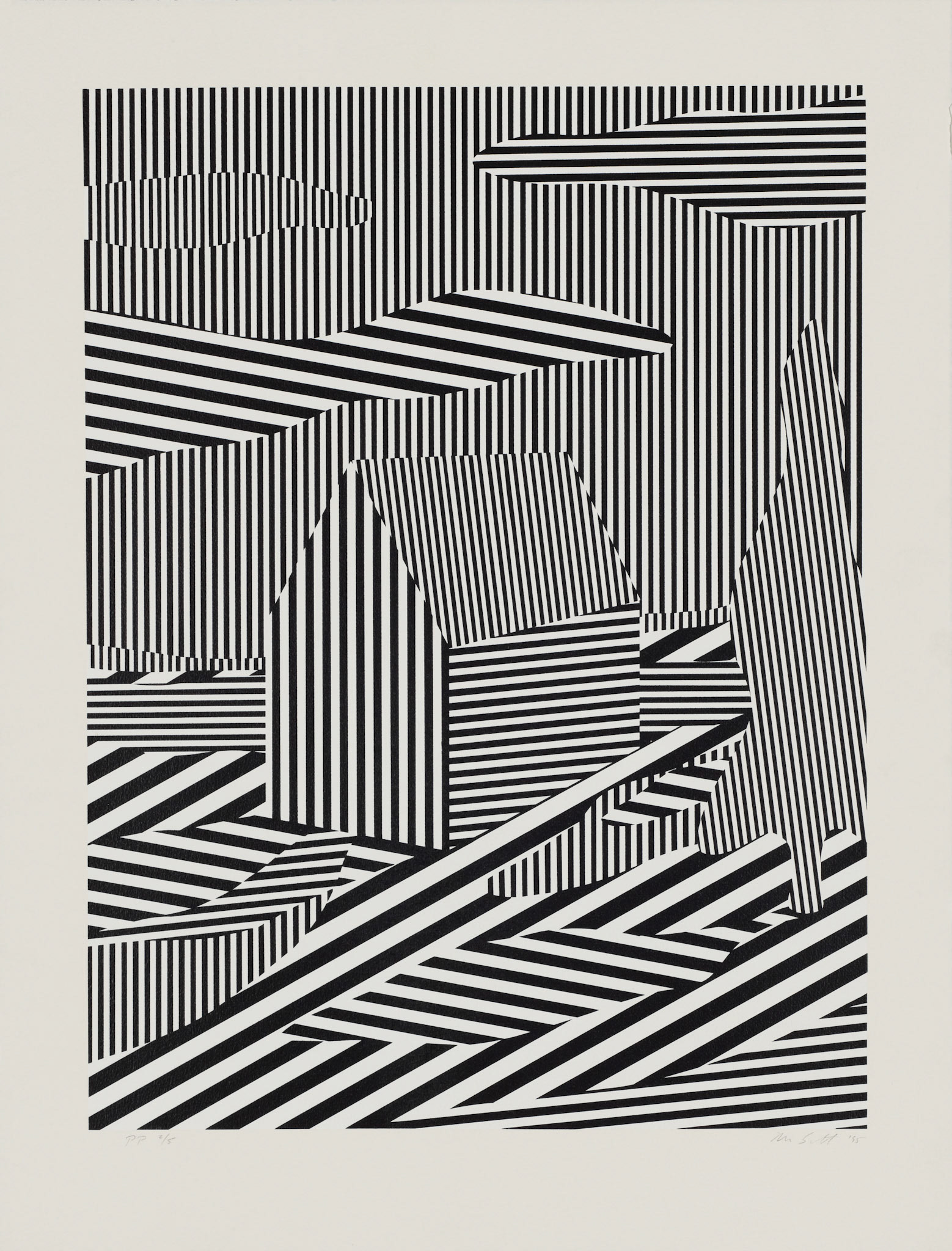 Michael Scott ! Untitled (house) 1995 — Silkscreen on paper — 29 x 22 1/4 inches (74 x 57 cm)