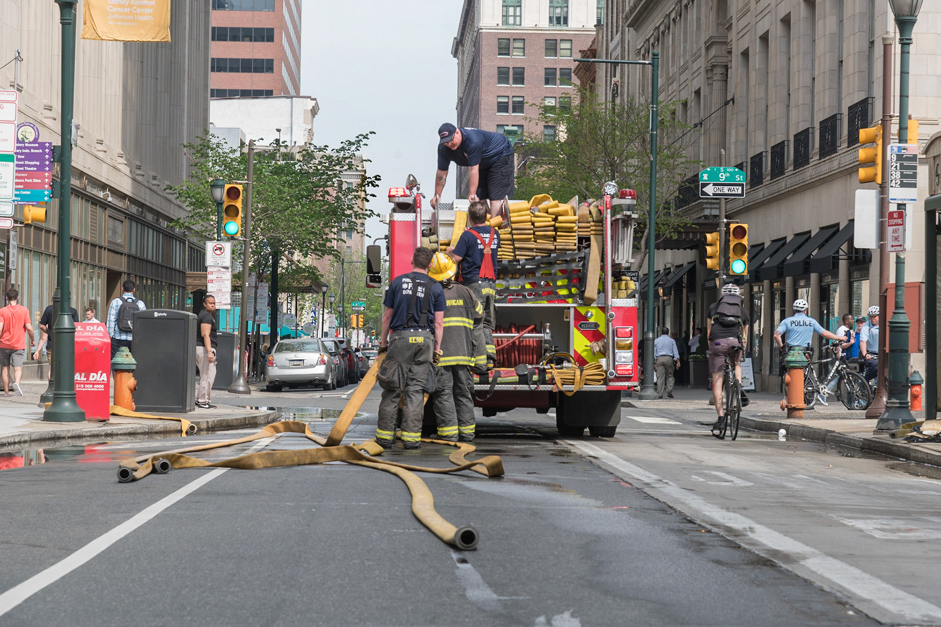 Box 576, 111 S 10th St. Multiple automobiles on fire on the 5th floor of the Jefferson Parking Garage. May 4, 2018