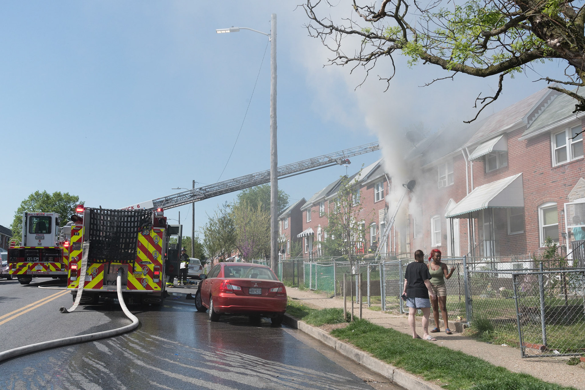 Baltimore City Box 35-10, 3612 10th St, May 3, 2018. Fire in an occupied rowhouse; dog rescued but did not survive.