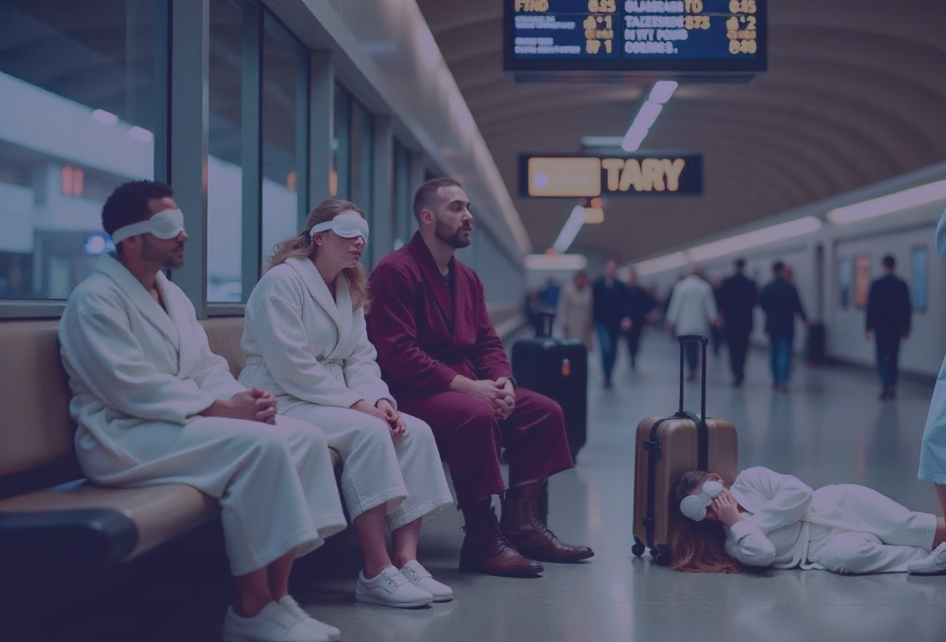 Guerilla AD: There will be a group of actors dressed in Dauphin Hotel robes and sleeping masks in local subways, if anyone walks up to them and questions them about their attire they will get a free 1 night stay with a complementary full service spa treatment. 