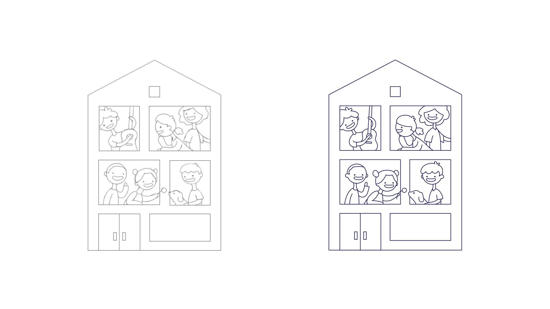 Flown housing illustration process