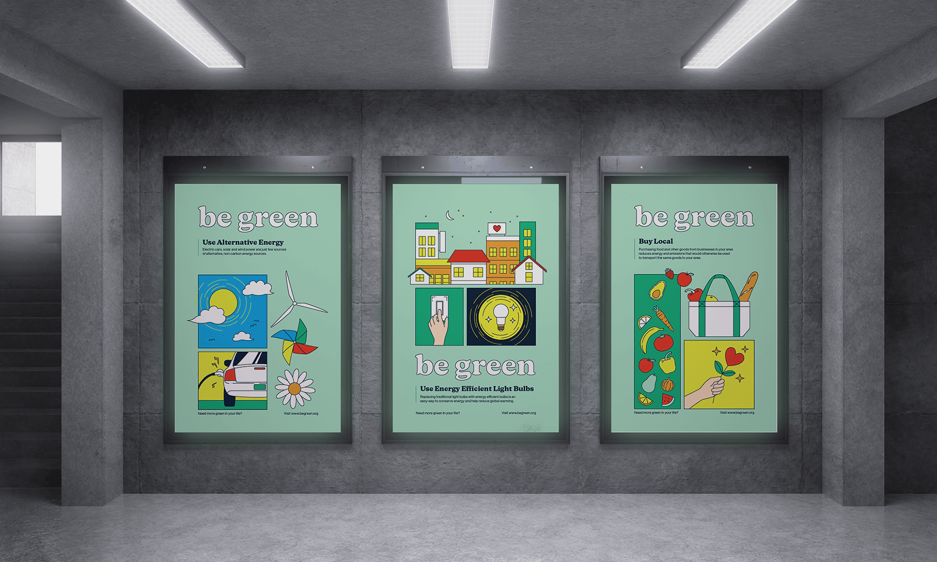 Be Green posters