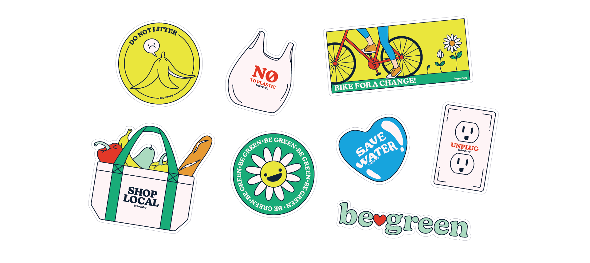 Be Green stickers